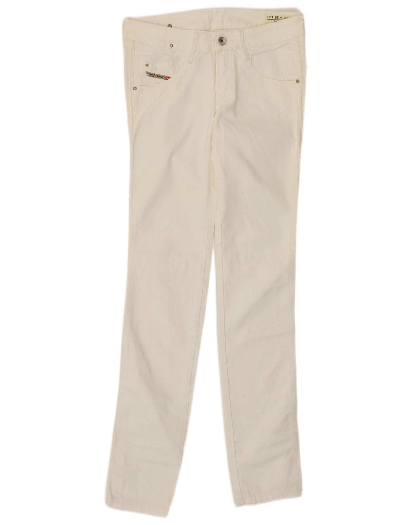 Diesel Womens Clush Slim Jeans W26 L32 White Size 42" / US 20 - 1 Thumbnail