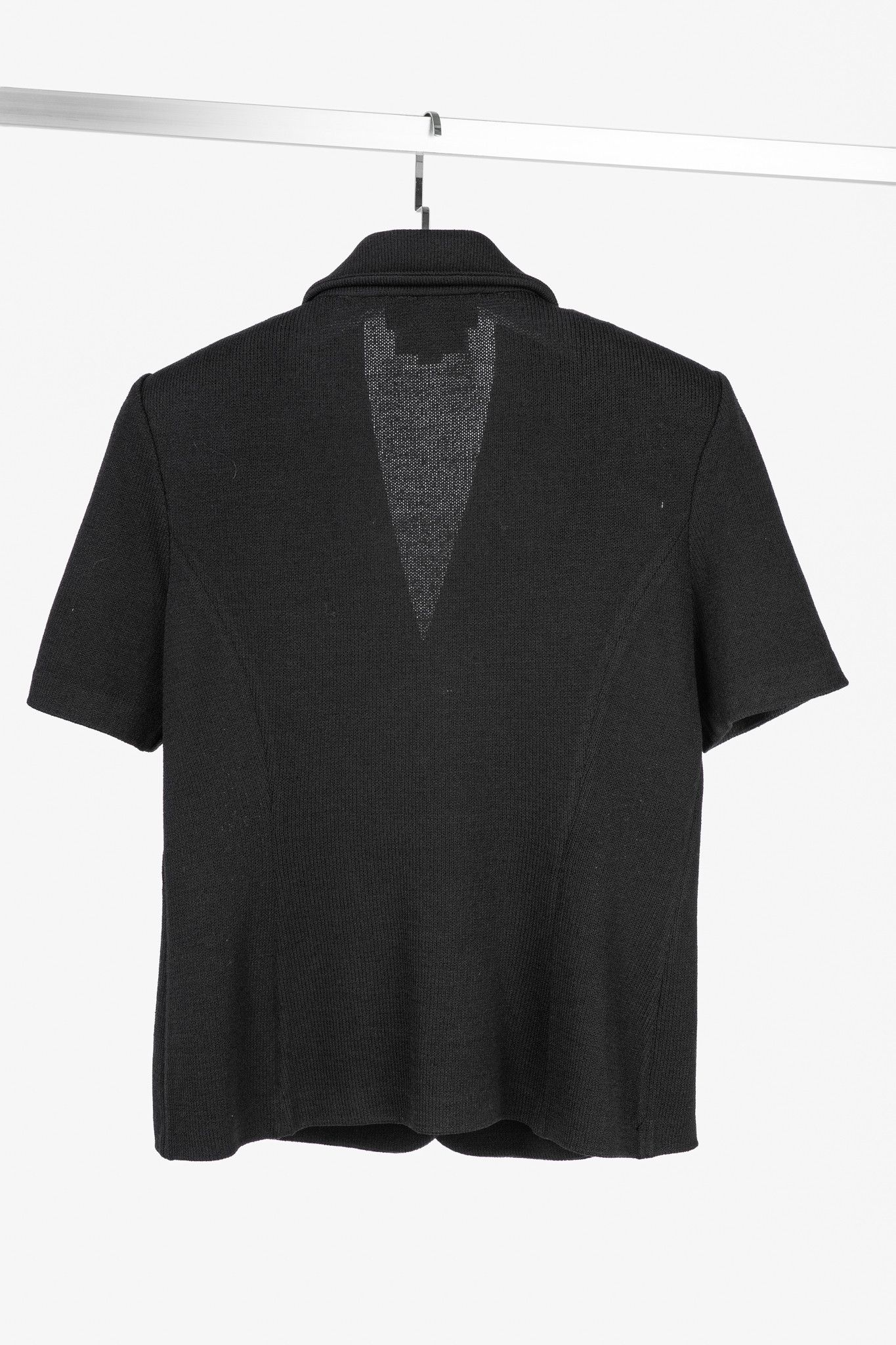 St. John St. John Collection Vintage Wool-Knit Short-Sleeve Blazer Size L / US 10 / IT 46 - 2 Thumbnail