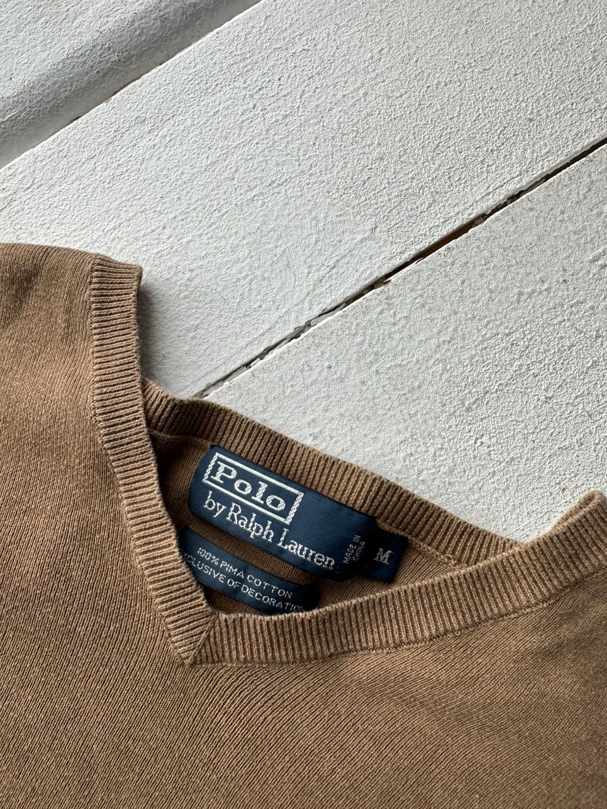 Ralph Lauren 🚨RALPH LAUREN POLO SWEATER BROWN LOGO CREAM LUXURY Size US M / EU 48-50 / 2 - 6 Thumbnail