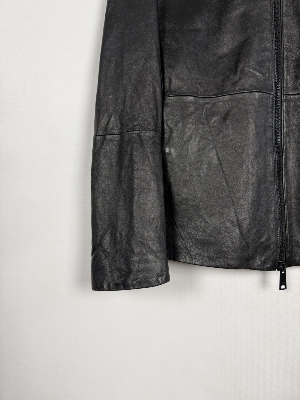 Emporio Armani Emporio Armani Leather Jacket Full Zip Biker Style Size 50 Size US S / EU 44-46 / 1 - 4 Thumbnail