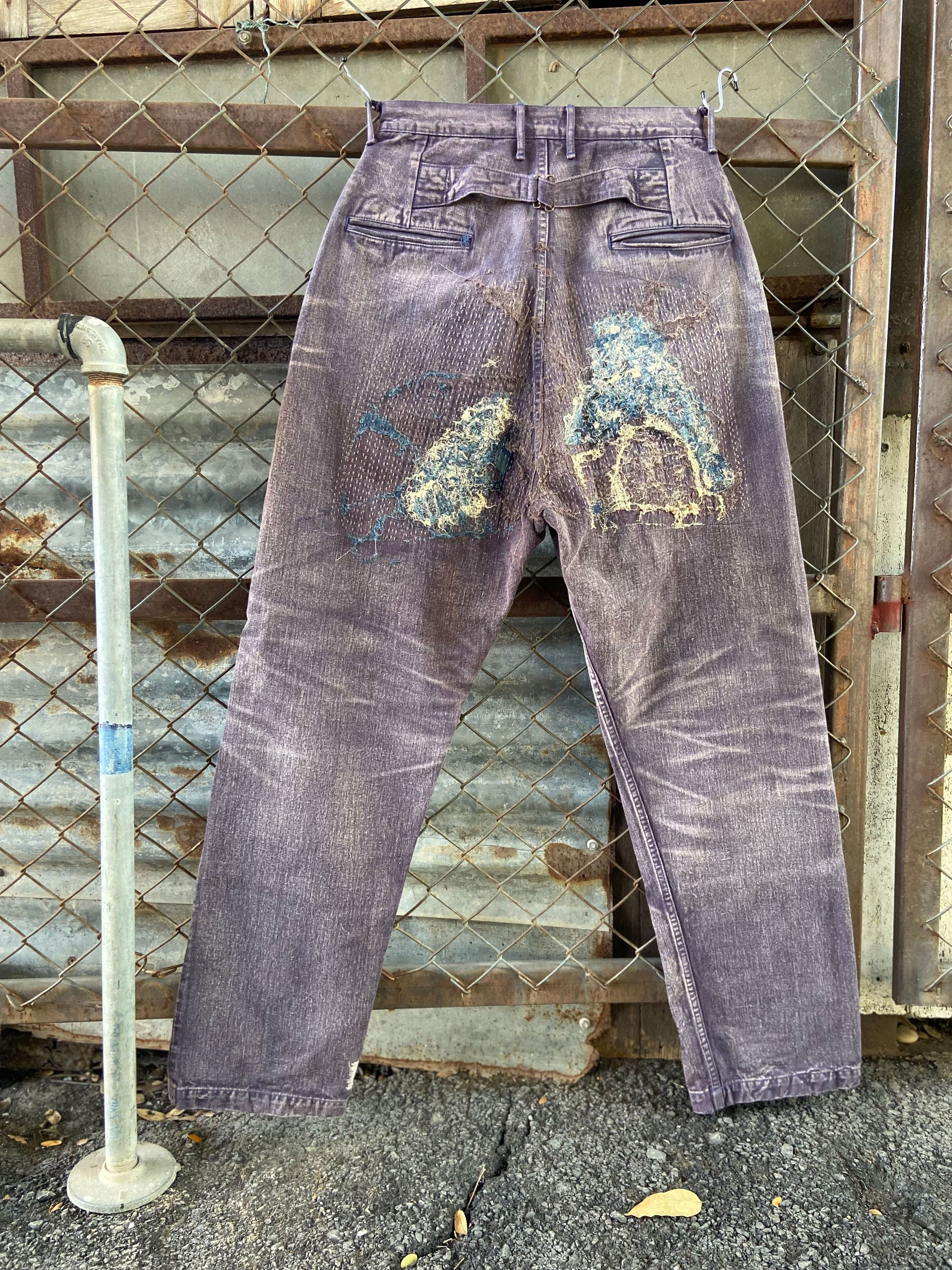 Kapital Rare* Kapital Kountry Boro pants Yagu damages chino Sashiko Size US 31 - 6 Thumbnail