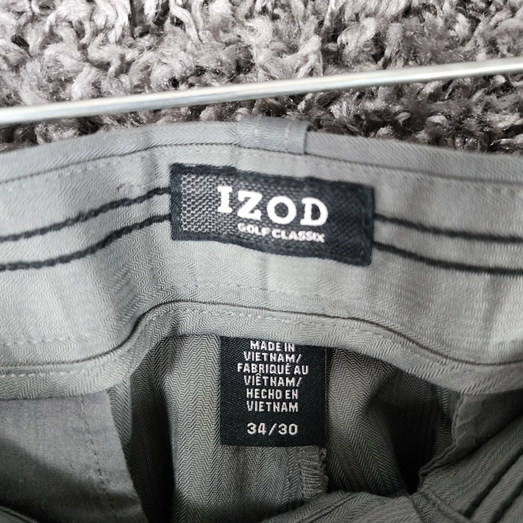 Izod IZOD Golf Mens Gray Pleated 100% Polyester Golf Pants Size 34x30 Size US 34 / EU 50 - 3 Thumbnail