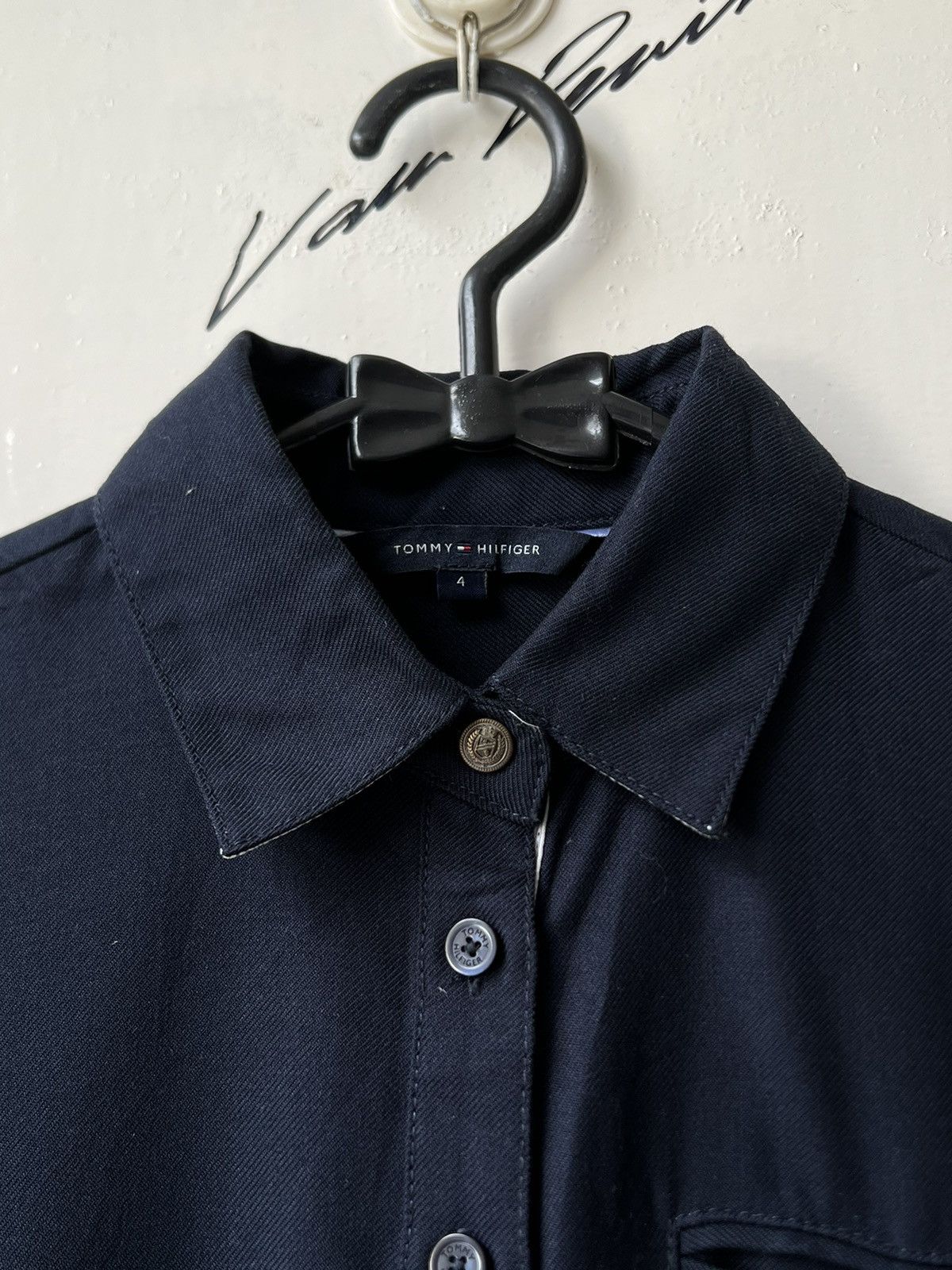 Tommy Hilfiger TOMMY HILFIGER Navy Shirt Size US XS / EU 42 / 0 - 14 Thumbnail