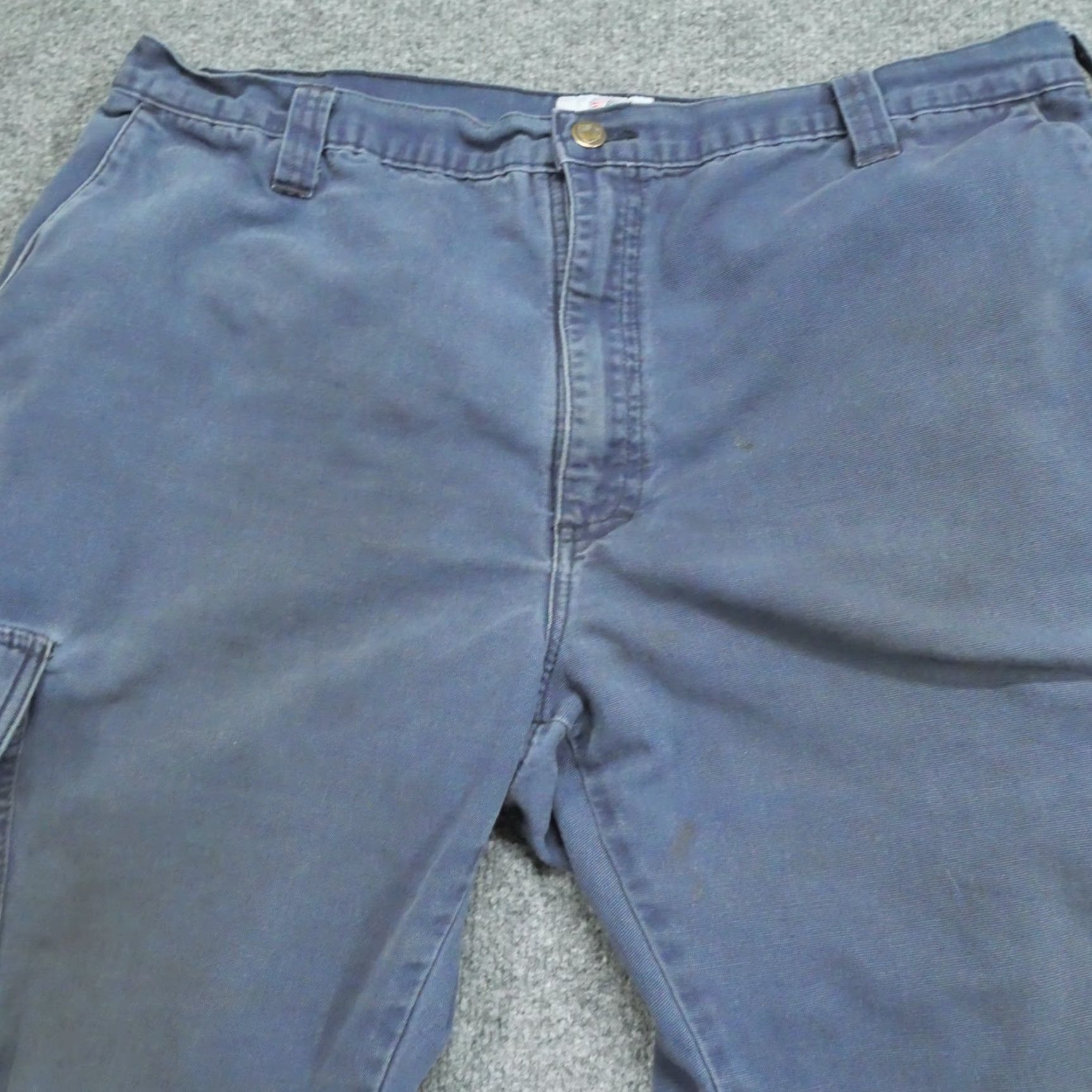 Vintage Tyndale Pants Mens 42x34 Blue Cargo Flame-Resistant Workwear Size US 40 / EU 56 - 3 Thumbnail