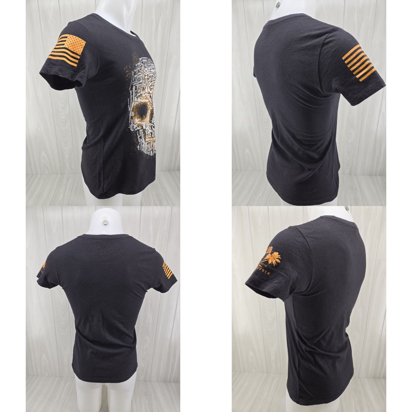 Vintage VINTAGE GRUNT STYLE Club Member T Shirt Womens Large Black Halloween Military Skull Gun Womens Shirts Size L / US 10 / IT 46 - 8 Thumbnail