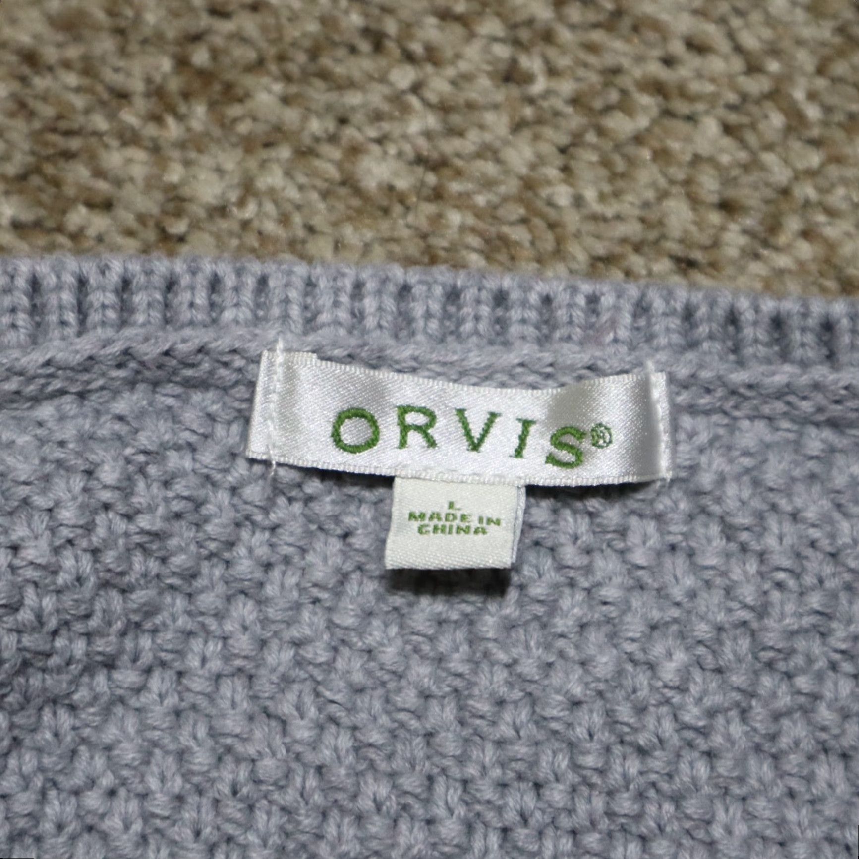 Orvis Orvis Sweater Quilted Gray NIT Sweatshirt Large Women's Size L Knit Jersey Cowl Neck Pullover Lightweight Size L / US 10 / IT 46 - 3 Thumbnail