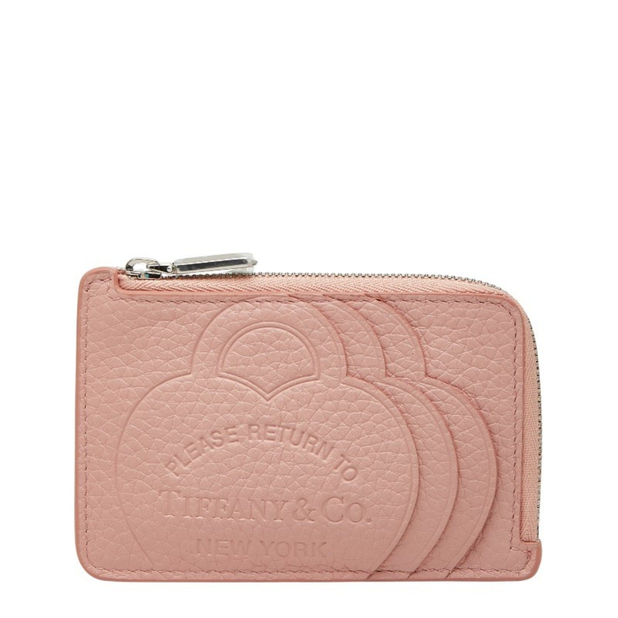 Tiffany & Co. Tiffany & Co. Return to business card holder, case, pass fragment pink leather, women's. TIFFANY Size ONE SIZE - 1 Thumbnail