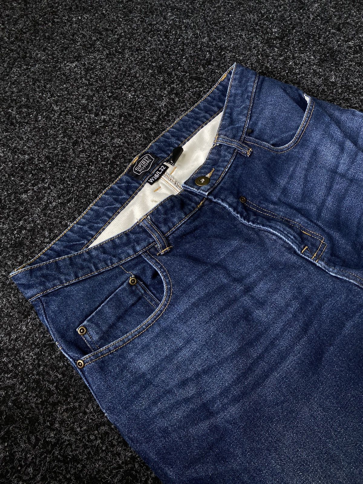 Vintage Vintage 00s Heavy denim Spirit Motors biker baggy pants Size US 36 / EU 52 - 6 Thumbnail