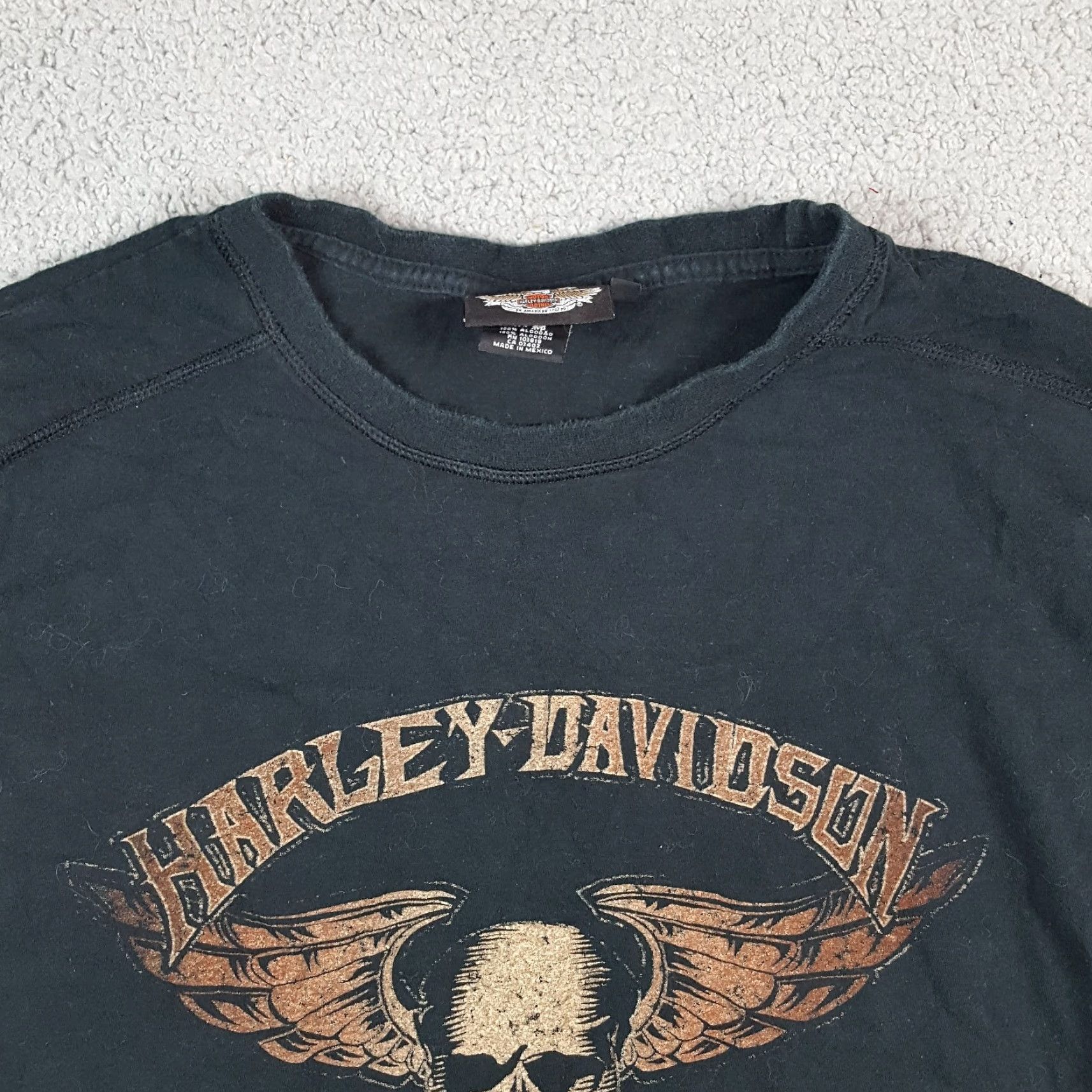 Harley Davidson Harley-Davidson Skull Logo Biker Motorcycle Mens Size Medium Retro Black T Shirt Size US M / EU 48-50 / 2 - 3 Thumbnail