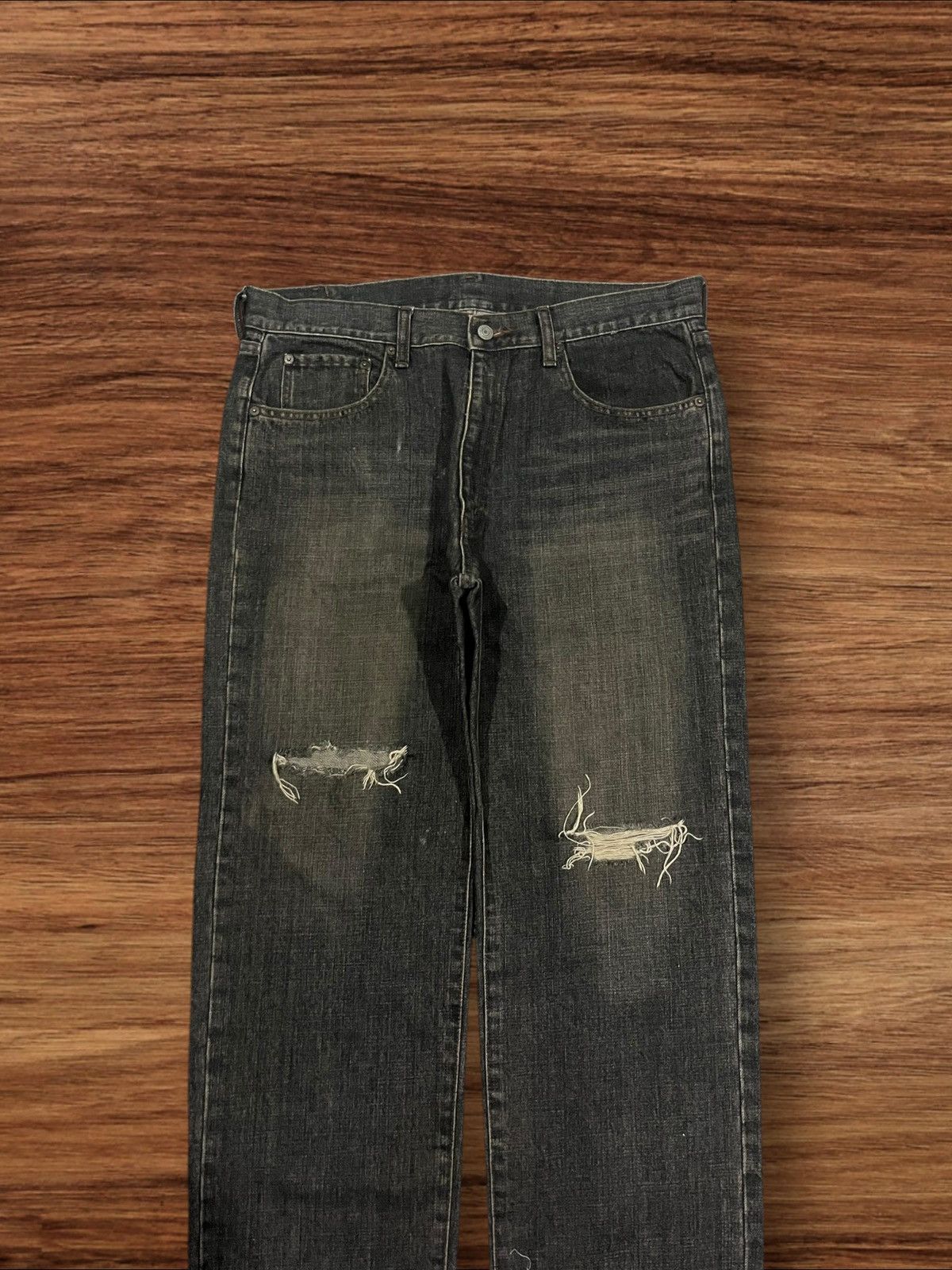 Japanese Brand Vintage Japanese Brand Bobson Black Washed Distressed Jeans Size US 36 / EU 52 - 3 Thumbnail