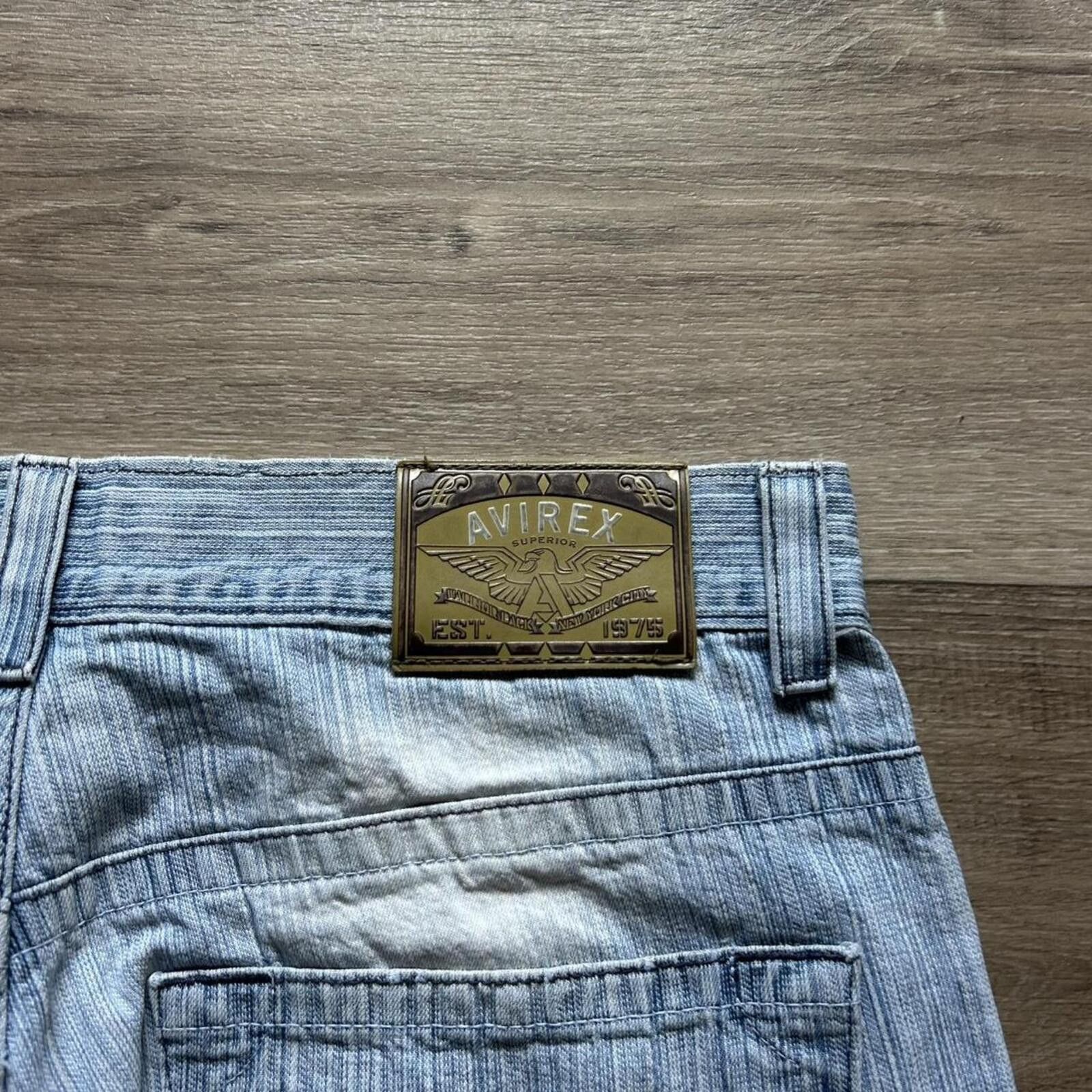 Avirex Vintage y2k Baggy Avirex blue denim jorts Size 36" Size US 36 / EU 52 - 4 Thumbnail