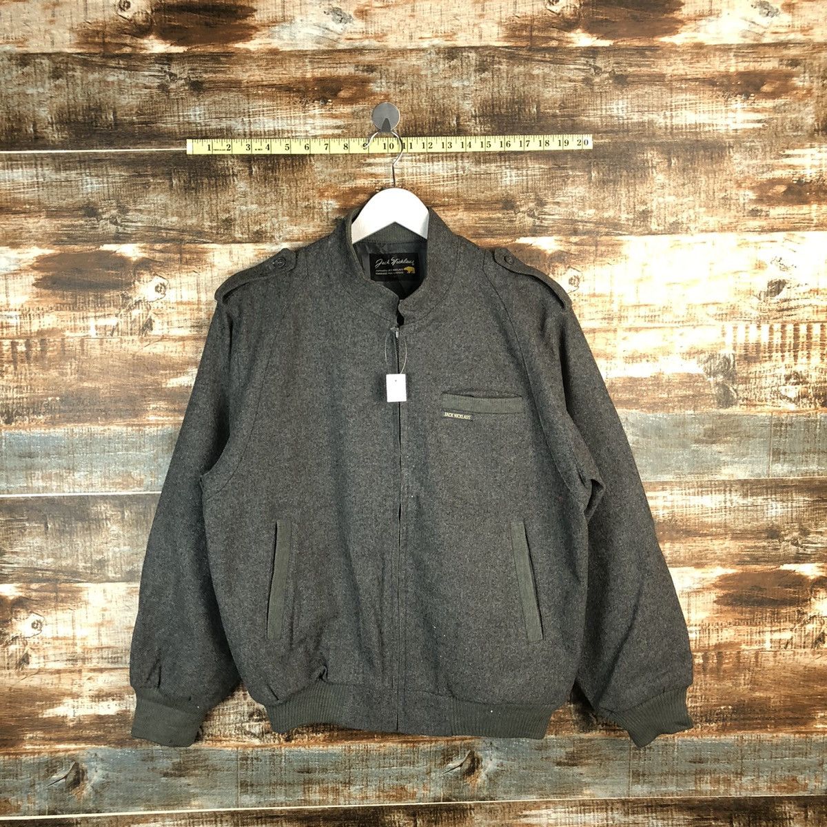 Japanese Brand Jack Nicklaws Grey Bombers Jacket #A1300 Size US M / EU 48-50 / 2 - 1 Thumbnail