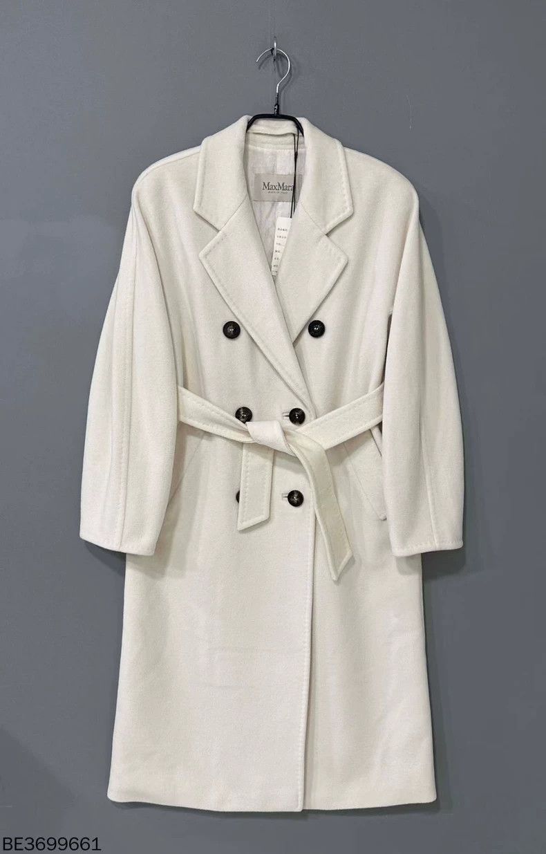Max Mara Max Mara White 101801 Long Coat Size S / US 4 / IT 40 - 1 Thumbnail