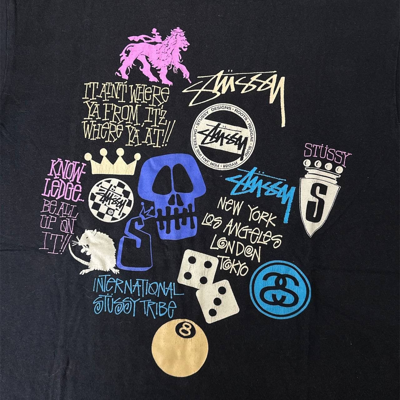 Stussy × Vintage Stussy “It ain’t where ya from, it’z where ya at!” Size US M / EU 48-50 / 2 - 2 Thumbnail