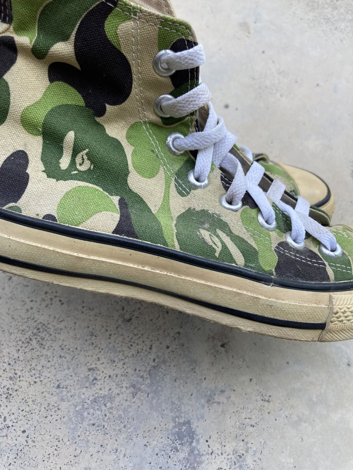 Converse × Vintage Vintage y2k Converse Camouflage Hi Top Sneakers Size US 5.5 / EU 38 - 5 Thumbnail