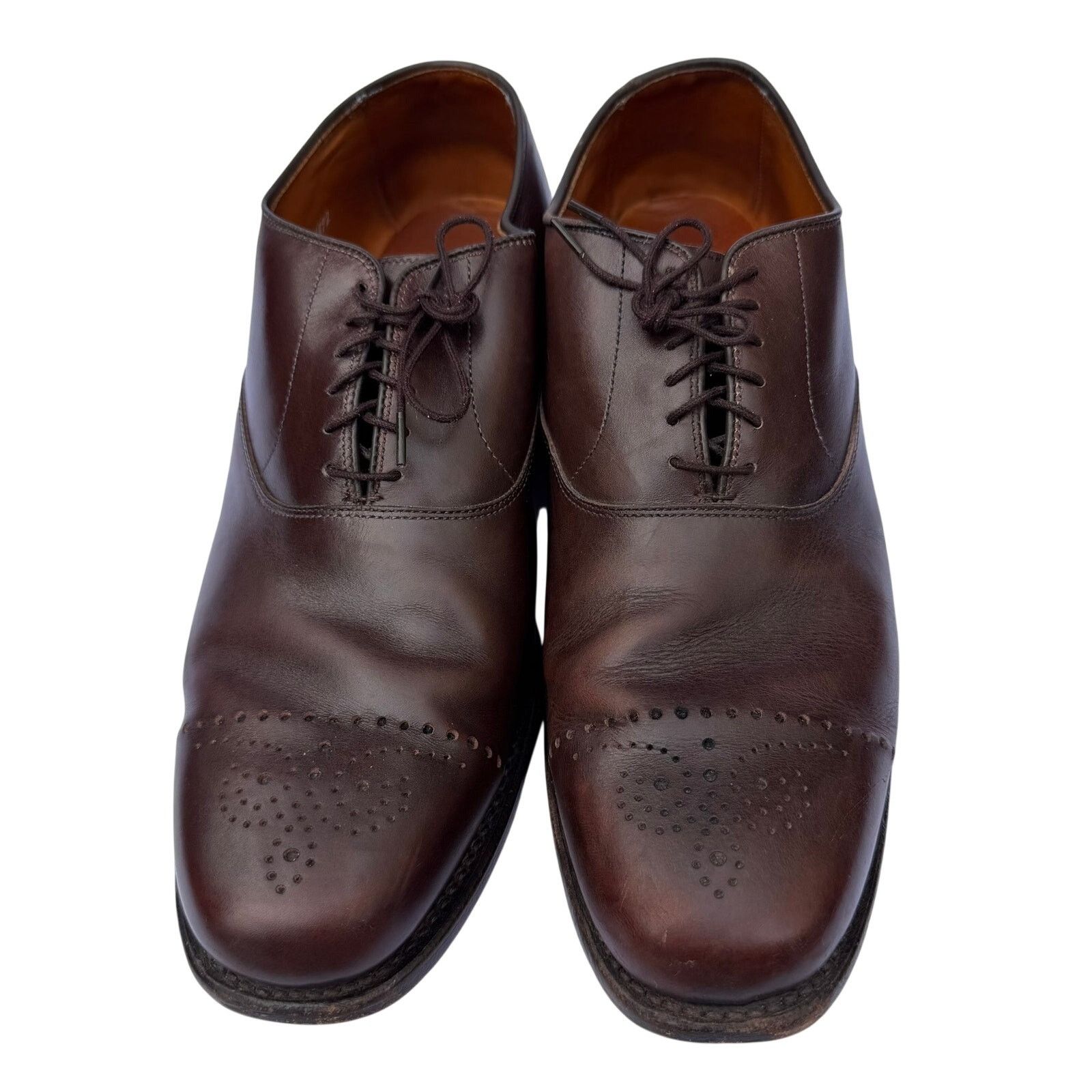 Allen Edmonds Allen Edmonds Dryden Cap Toe Oxford 10.5D Brown Dress Shoes Size US 10.5 / EU 43-44 - 3 Thumbnail