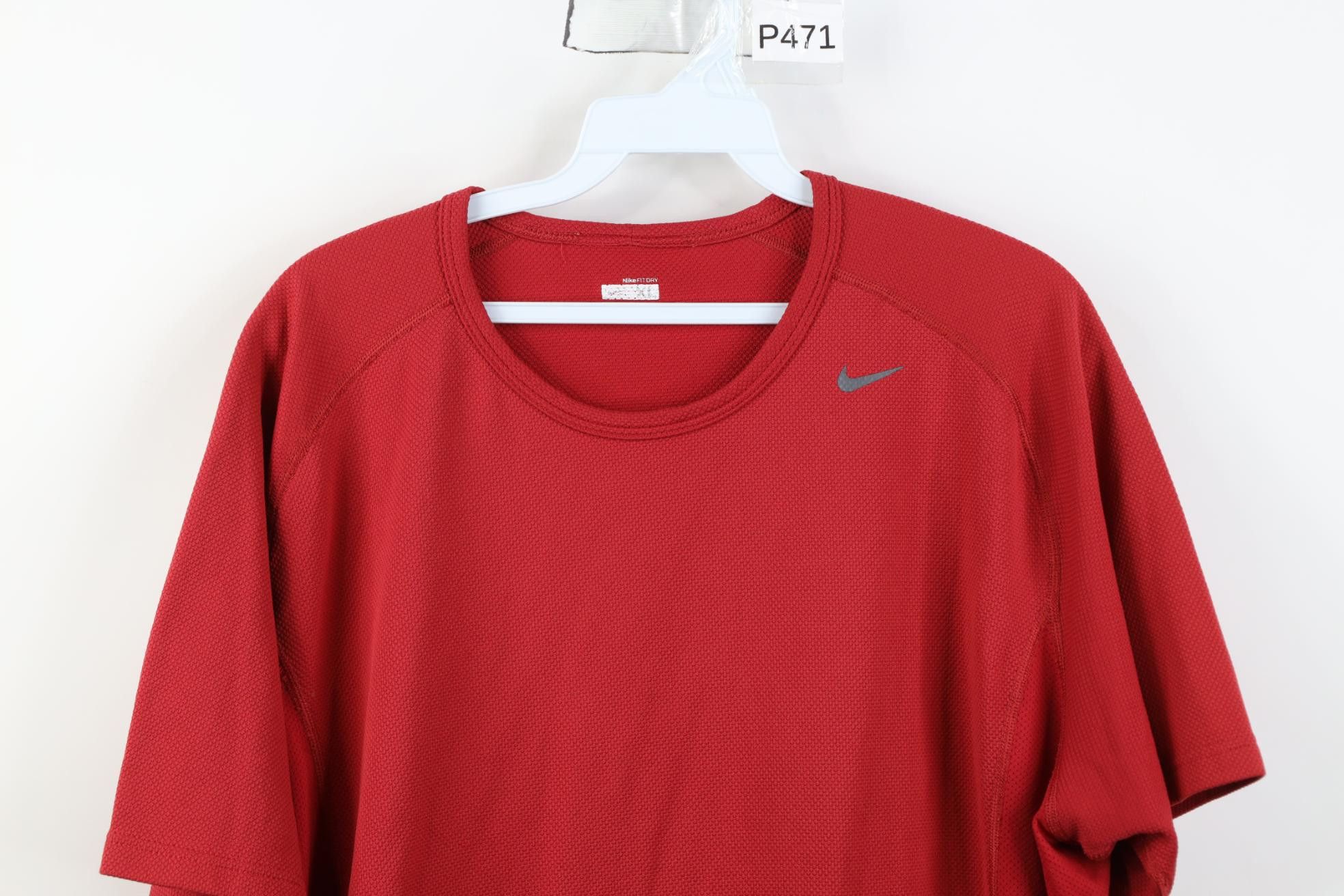 Nike Vintage Y2K Nike Swoosh Thermal Knit Short Sleeve T-Shirt Size US XL / EU 56 / 4 - 2 Thumbnail