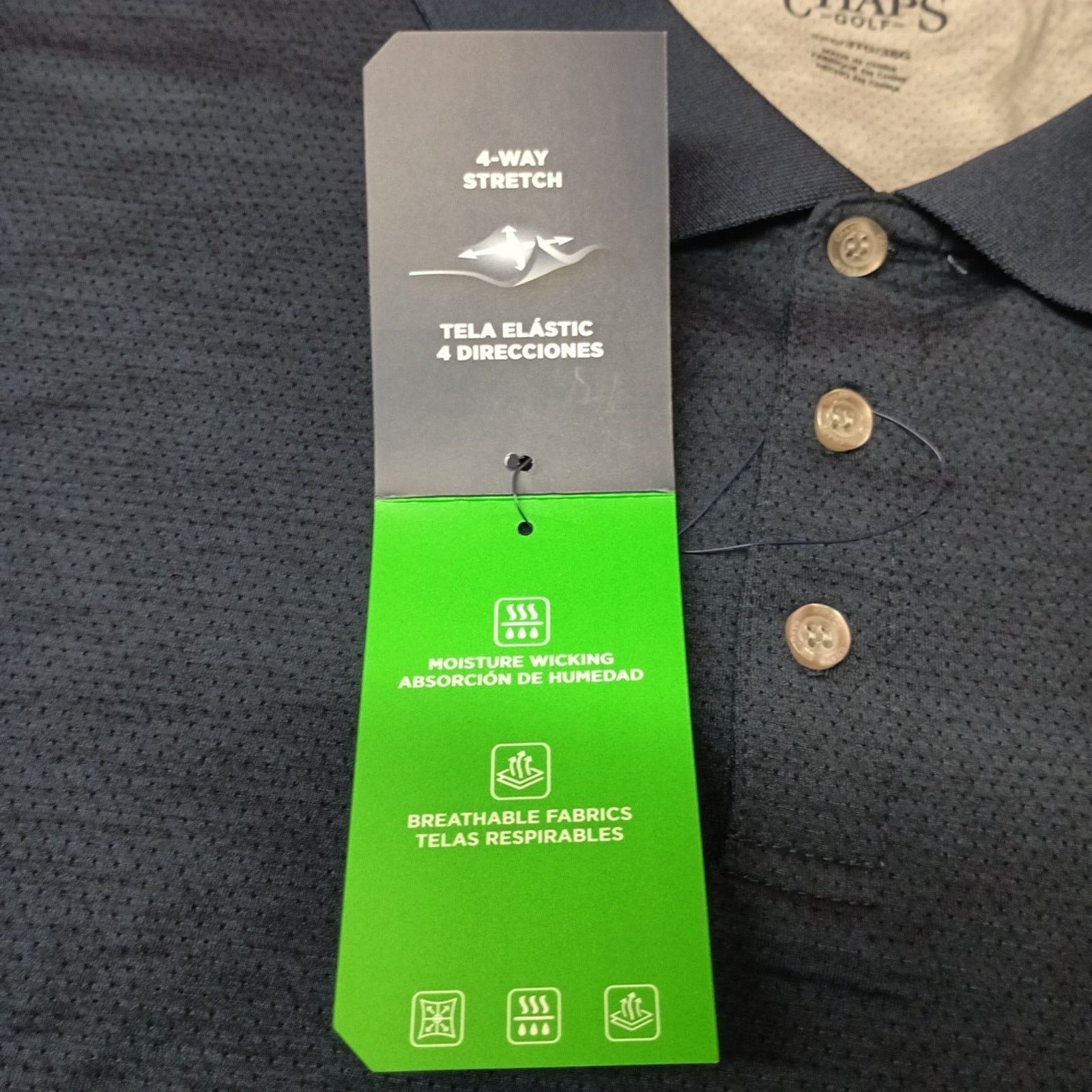 Chaps Chaps Golf Core Polo Shirt Men's 3XL Blue 4-Way Stretch Size US XXL / EU 58 / 5 - 4 Thumbnail