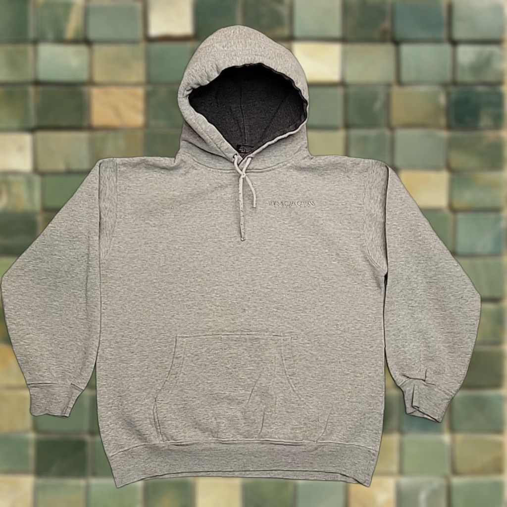 Vintage VINTAGE Lewis & Clark Caverns Hoodie Mens M Gray Hooded Sweatshirt Montana Cave Park Size US M / EU 48-50 / 2 - 1 Thumbnail