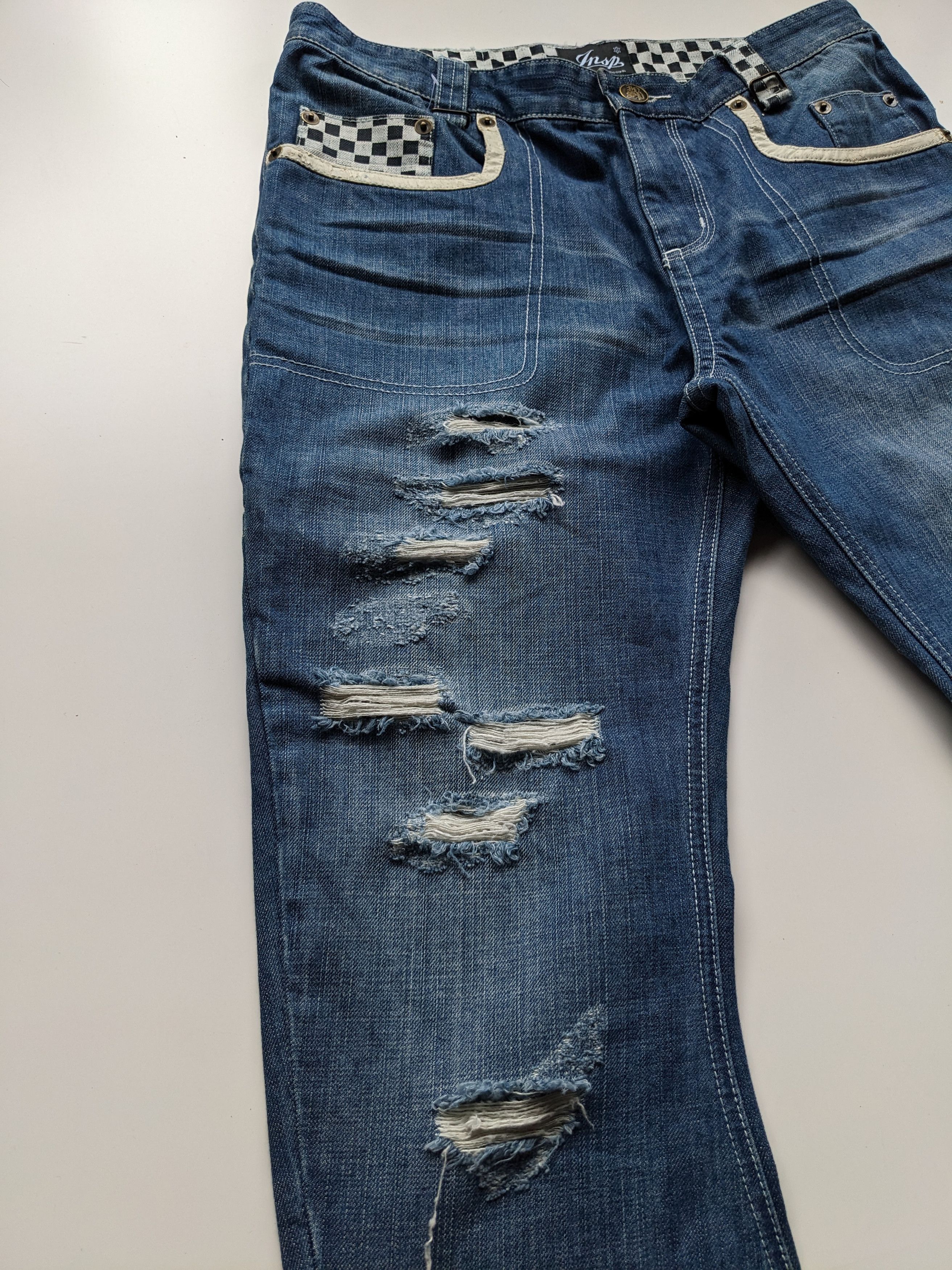 If Six Was Nine × Japanese Brand × Jean Insp curve distressed jeans Size US 33 - 5 Thumbnail