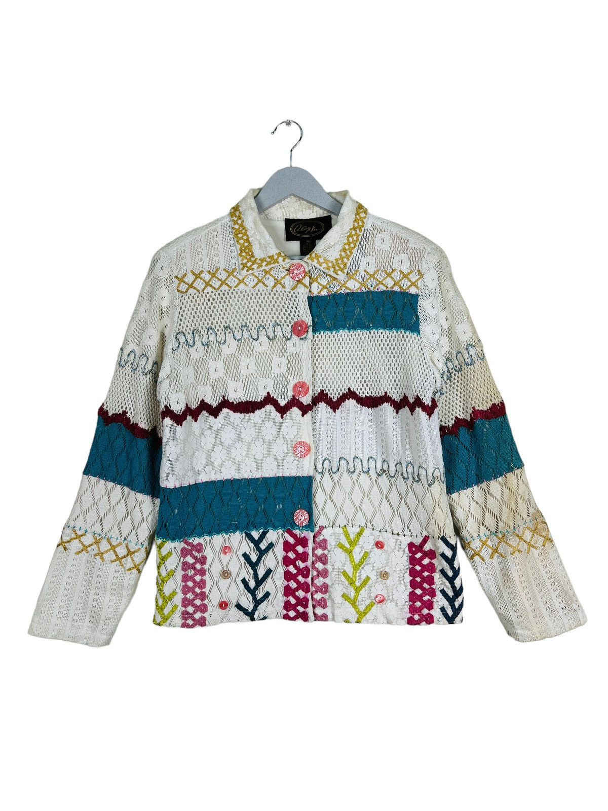 🔥 VINTAGE ALEX KU PATCHWORK COLORY KNITTED