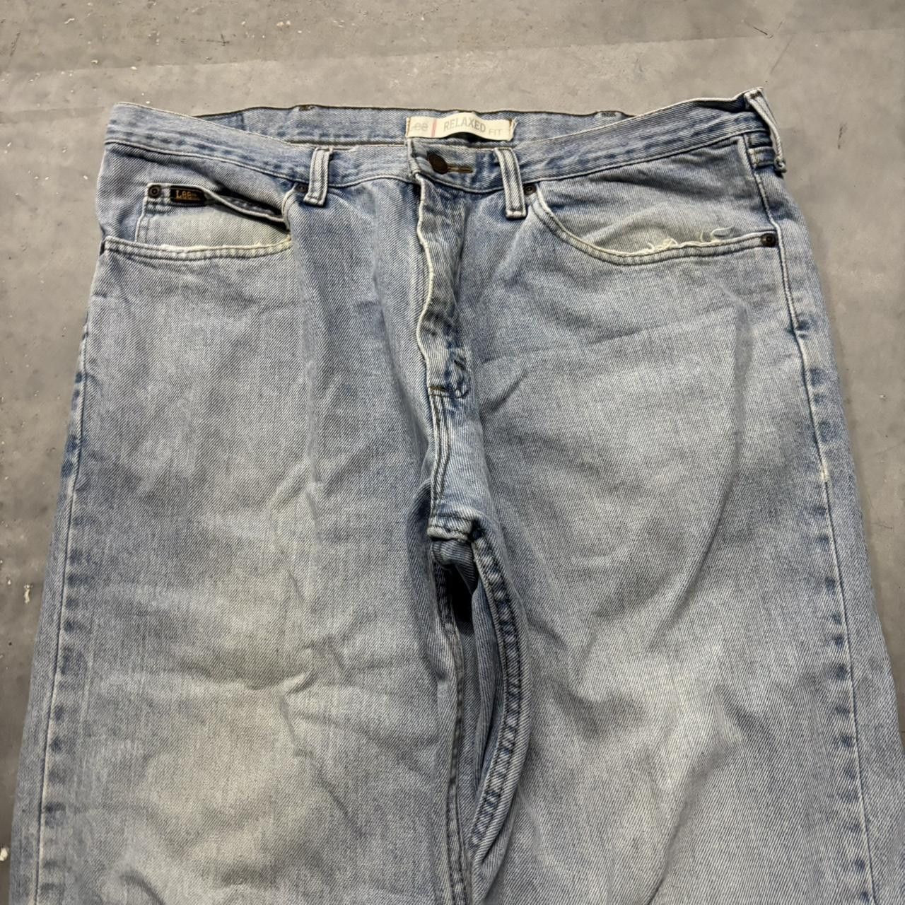Japanese Brand × Vintage Crazy Vintage Y2K/2000s Baggy Faded Light Wash Essential Denim Jeans! Size US 38 / EU 54 - 5 Thumbnail