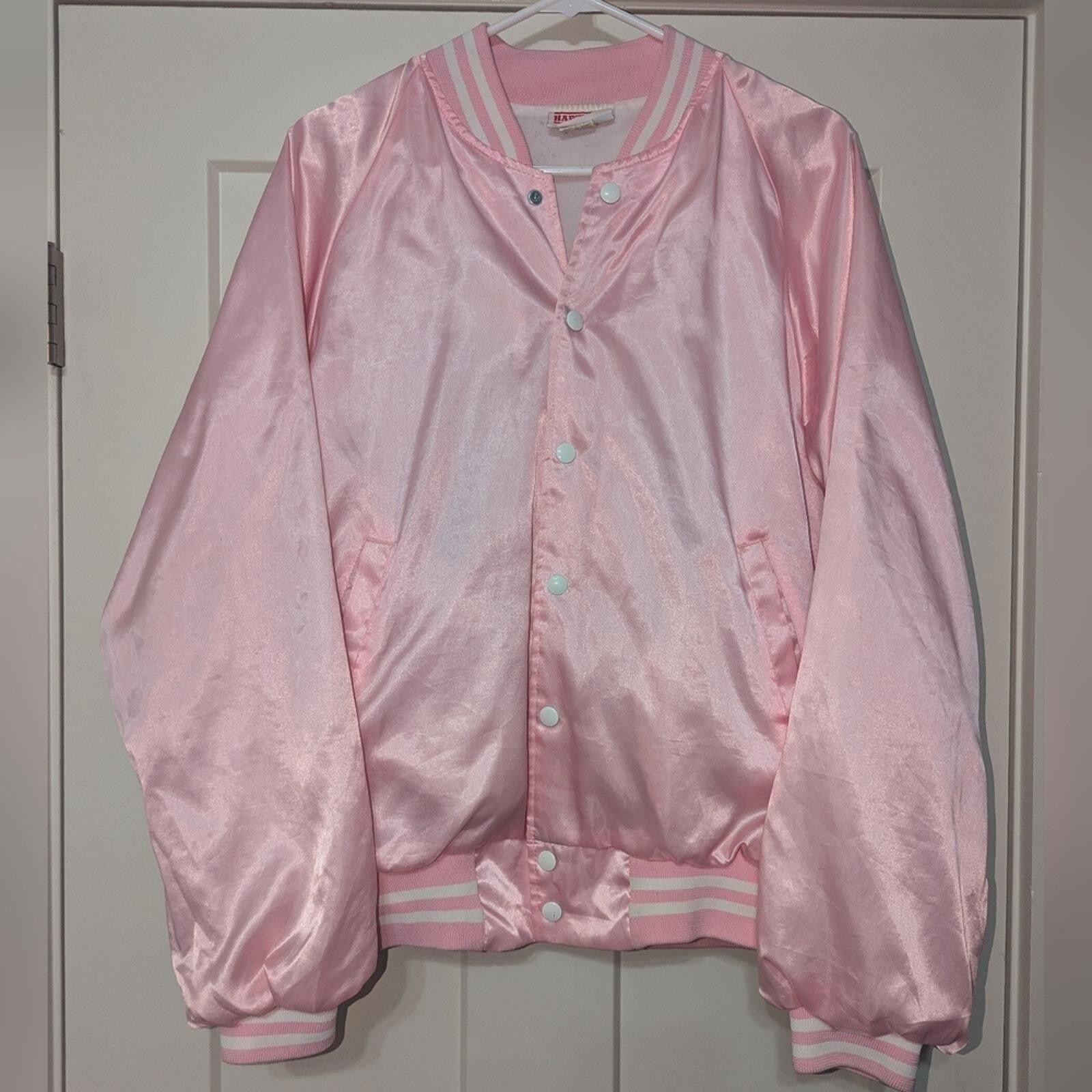 Designer Vintage Hartwell Pink Varsity Womens Jacket Windbreaker M Size M / US 6-8 / IT 42-44 - 1 Thumbnail