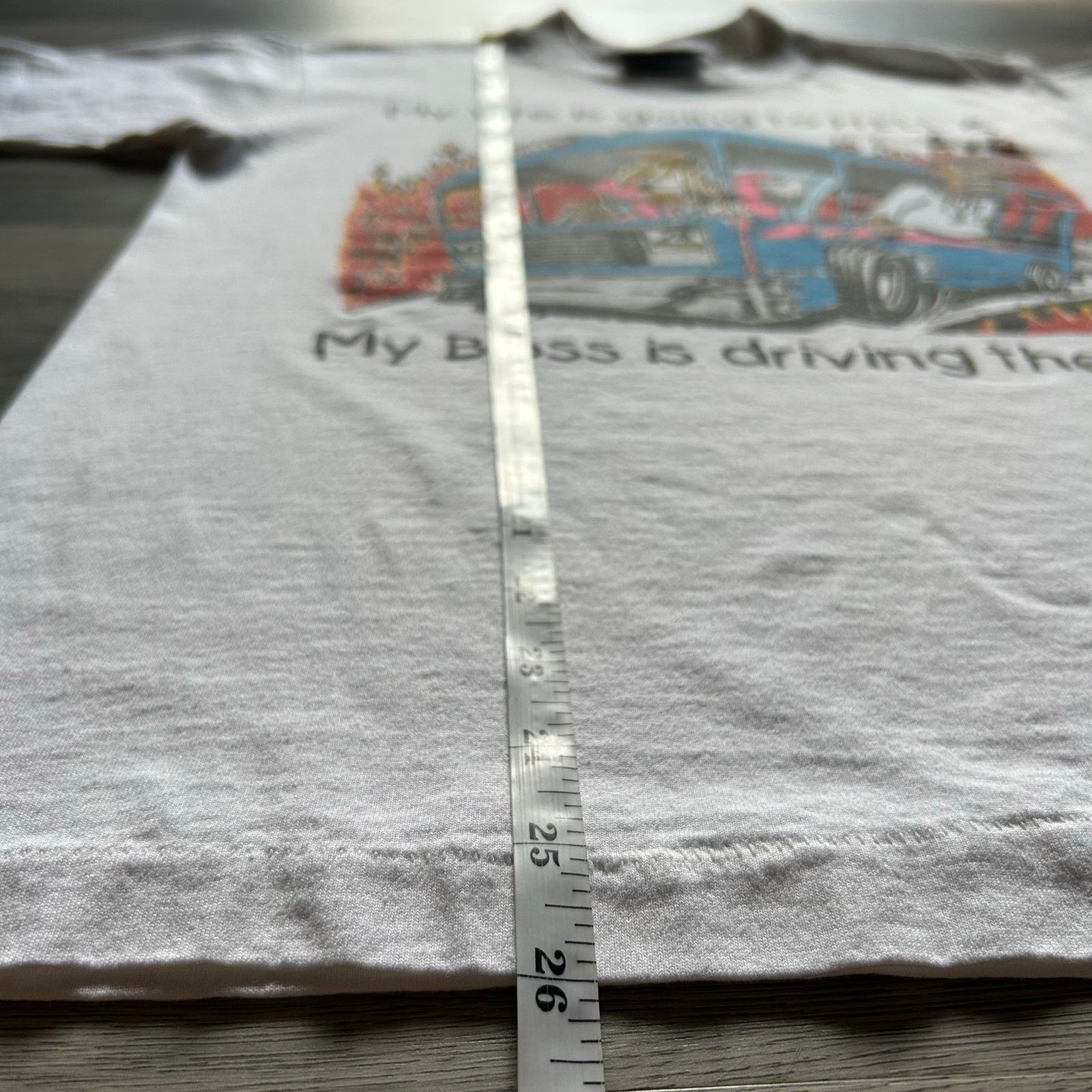 Other Vintage 90s 1995 funny joke Boss Driving the Bus T-Shirt Size US M / EU 48-50 / 2 - 6 Thumbnail