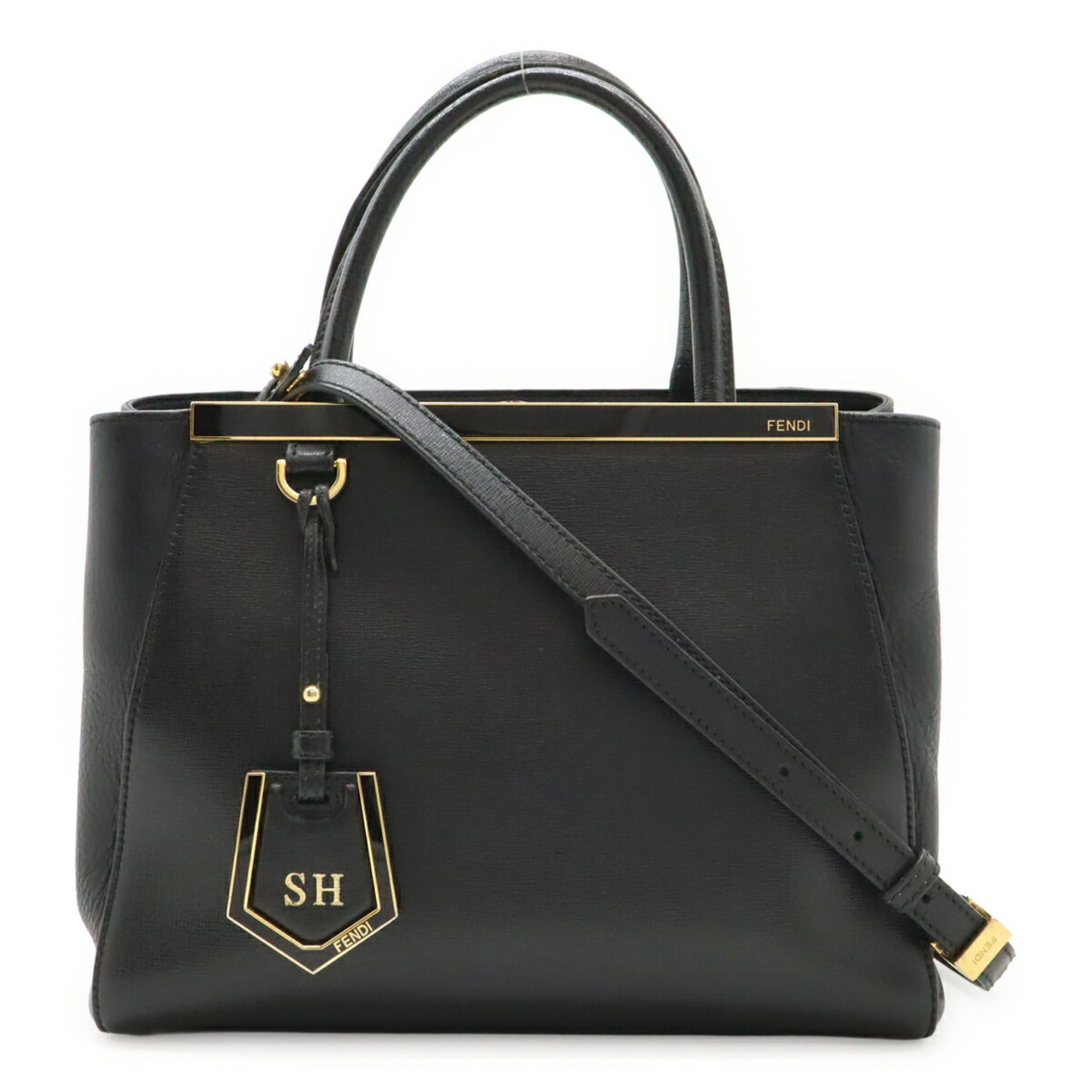 Fendi FENDI Petite 2Jours handbag, tote bag, shoulder leather, black, 8BH253 Size ONE SIZE - 1 Thumbnail
