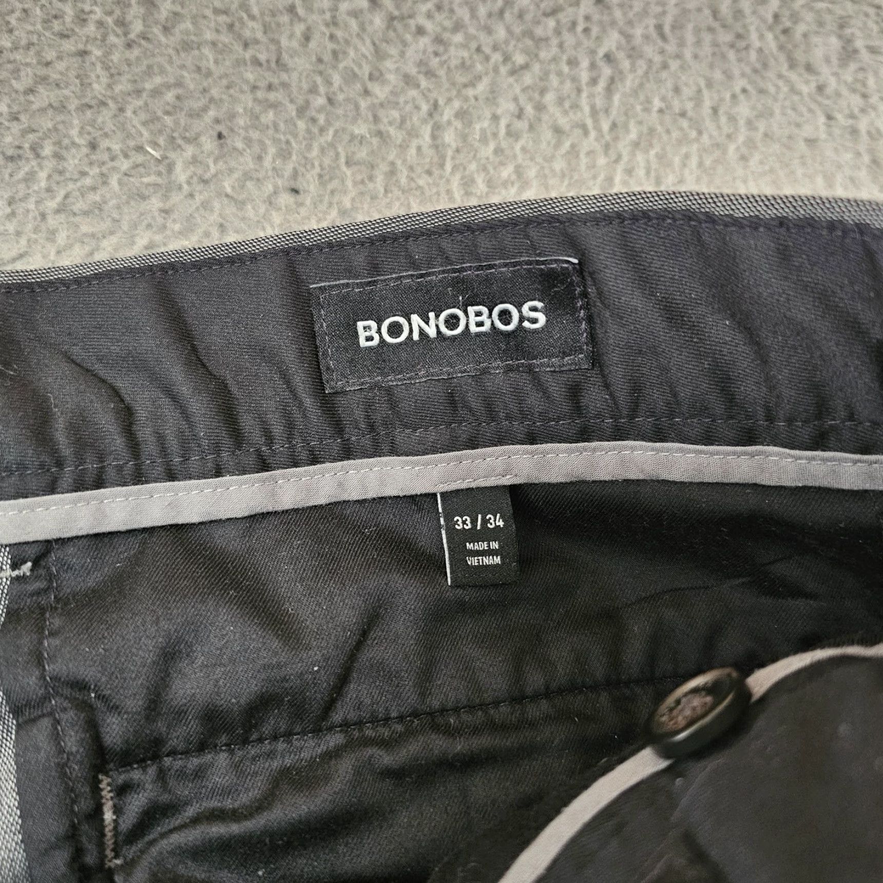 Bonobos Bonobos Tuesday Pants Mens 33x34 Gray Slim Fit Dress Casual Lightweight Workwear Pants Skinner? Size US 33 - 3 Thumbnail