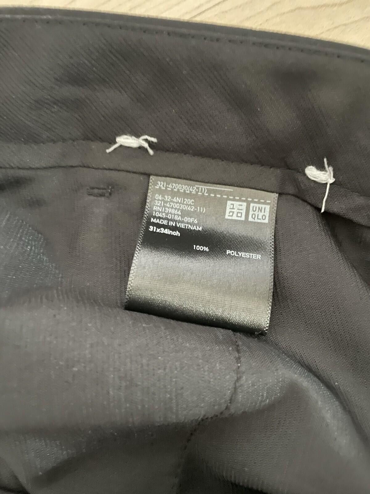 Uniqlo Uniqlo Men Chino Wool Like Black 31x30 Size US 31 - 3 Thumbnail