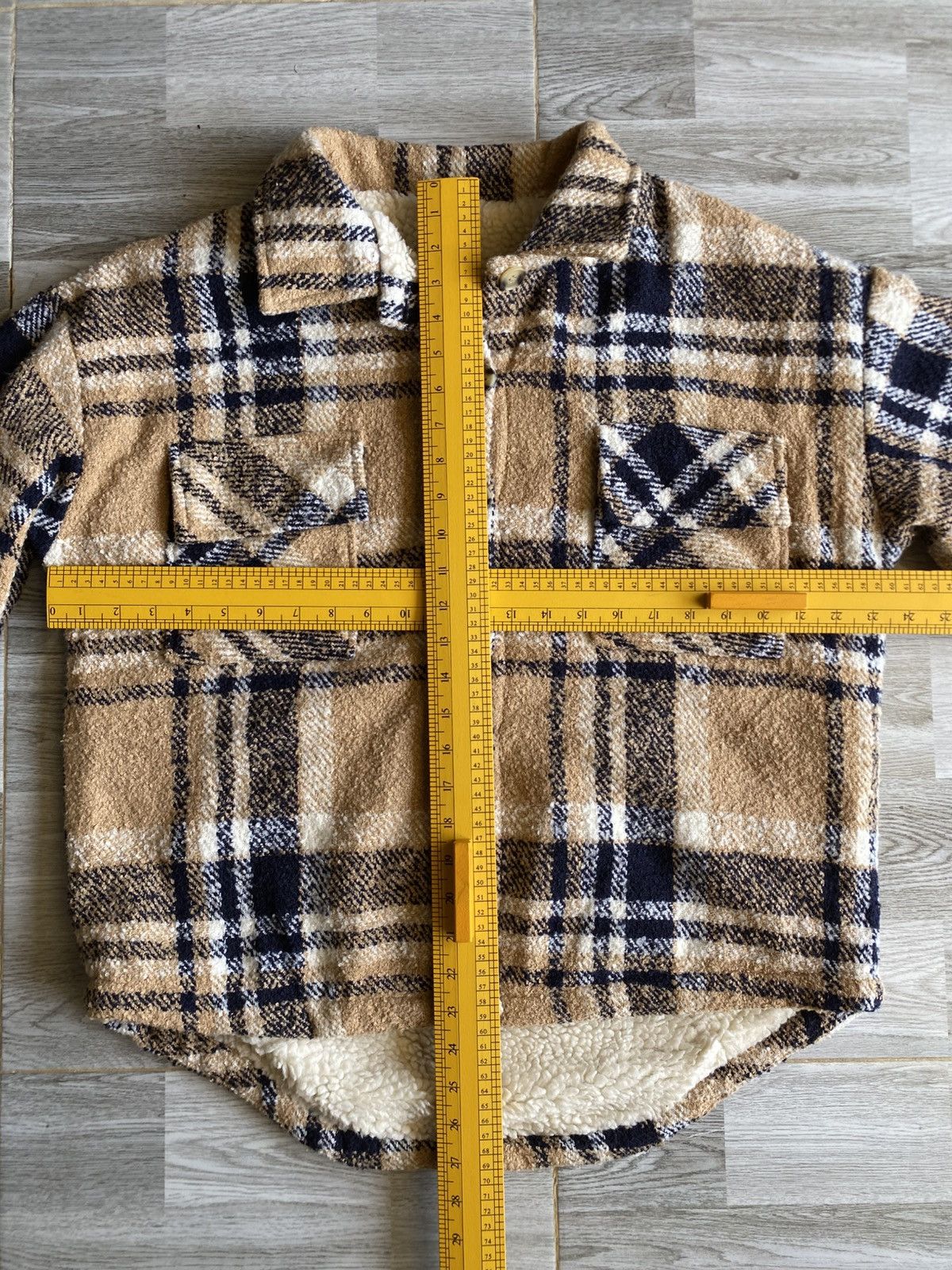 Japanese Brand Checked Jacket With Sherpa Lining Heavy Coats Size US M / EU 48-50 / 2 - 14 Thumbnail