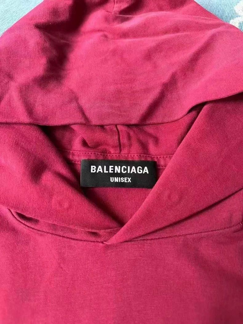 Balenciaga Balenciaga Red Wheat Pattern Hoodie Sweatshirt Size US L / EU 52-54 / 3 - 2 Thumbnail
