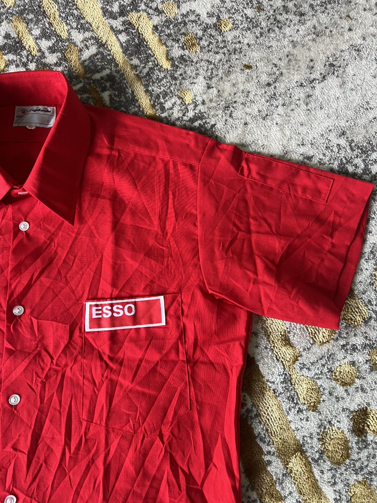Japanese Brand × Vintage Vintage Esso Exxon Crew Staff workers shirts Size US L / EU 52-54 / 3 - 5 Thumbnail