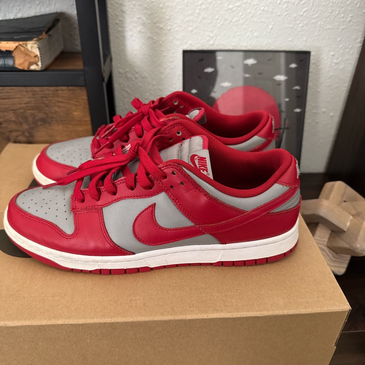 Nike UNLV red dunk lows Size US 11 / EU 44 - 3 Thumbnail