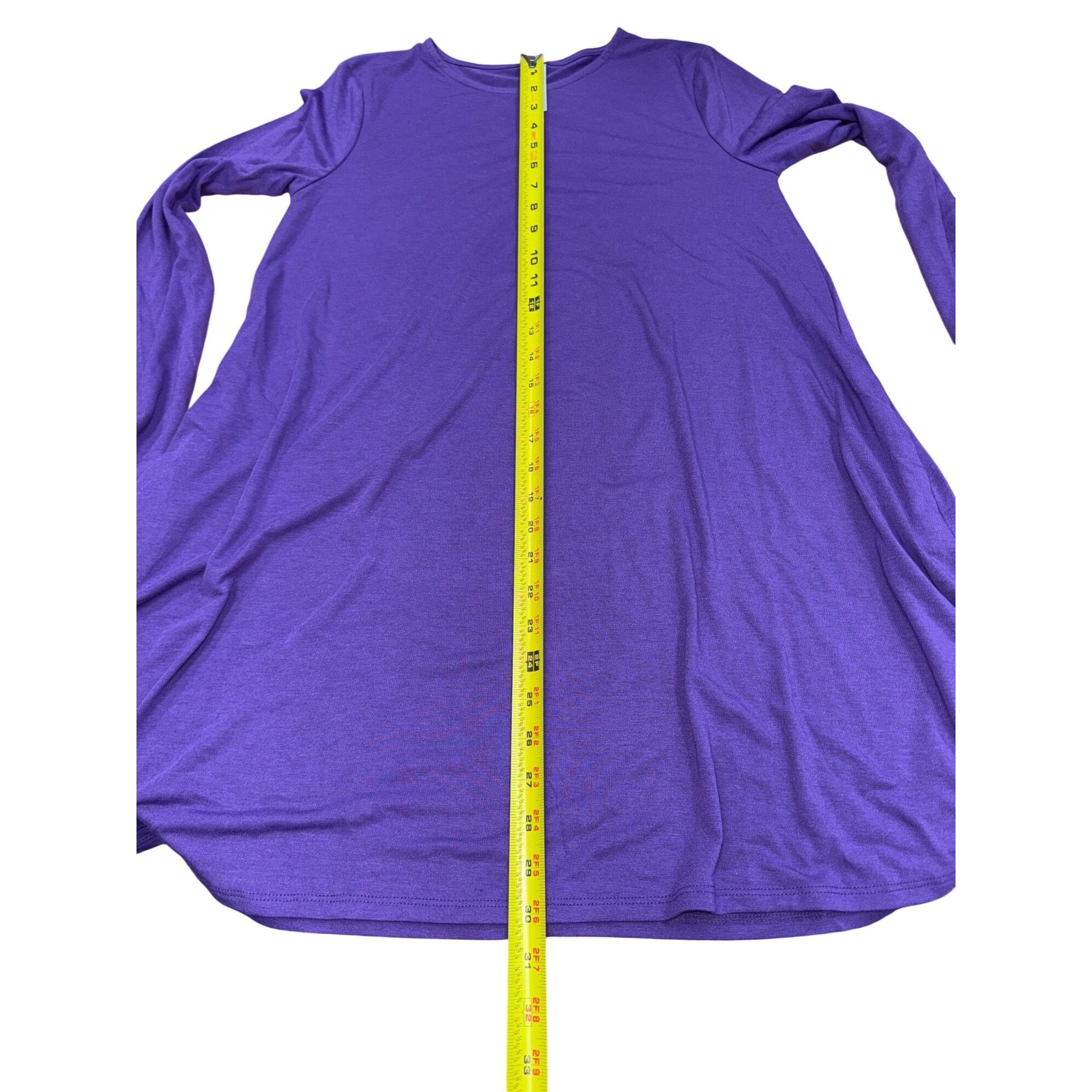 Other Long Sleeve Swing Tunic With Side Pockets Purple Medium Size M / US 6-8 / IT 42-44 - 6 Thumbnail