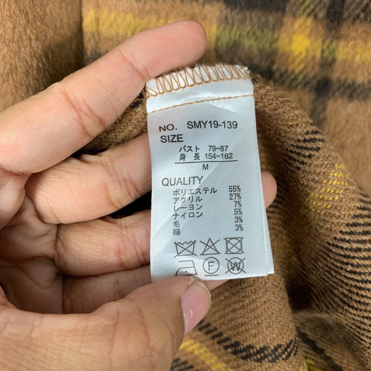 Japanese Brand OFALO Checked Belted Flannel Jacket #2438-C109 Size M / US 6-8 / IT 42-44 - 16 Thumbnail
