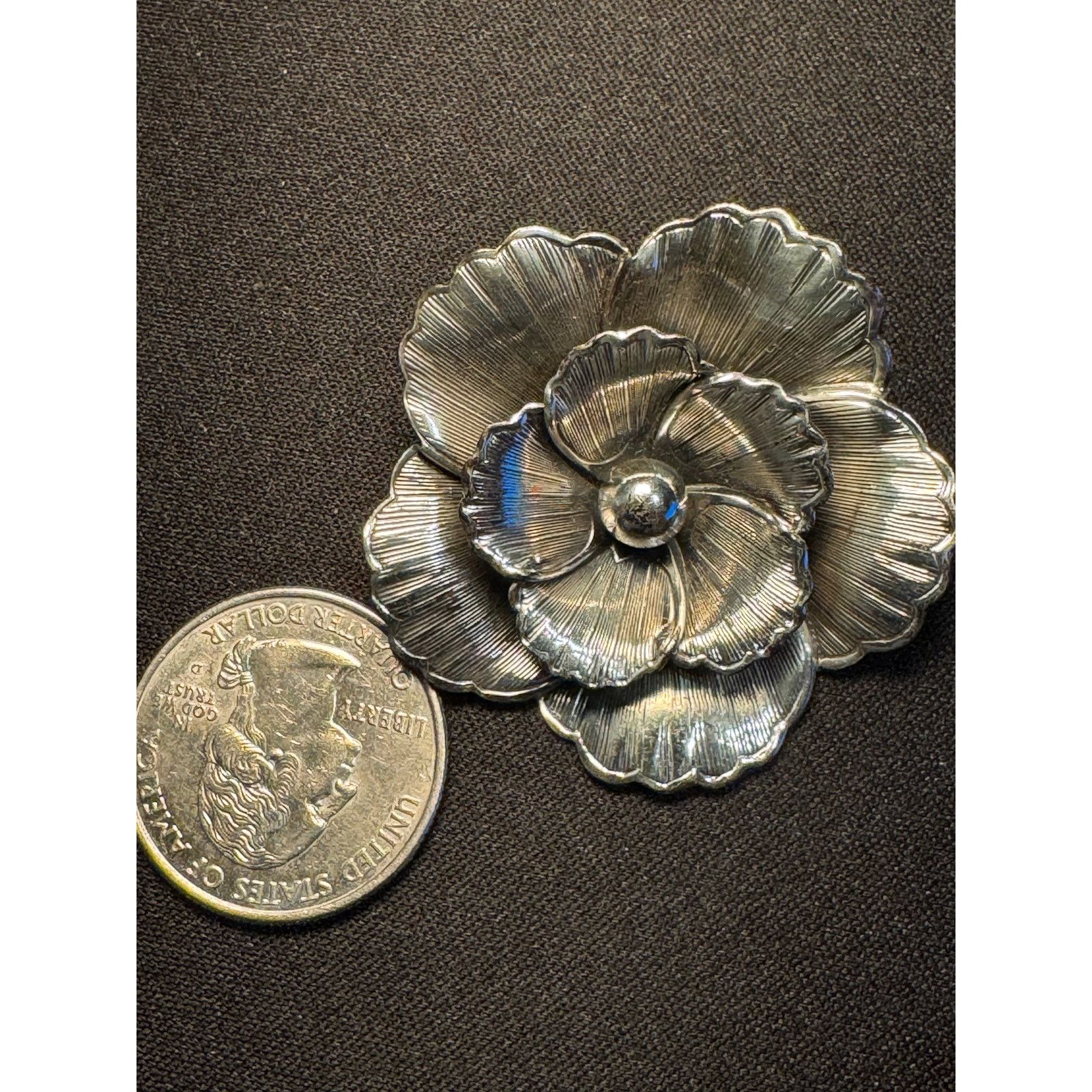 Other Beau Sterling Large Flower Brooch Size ONE SIZE - 3 Thumbnail