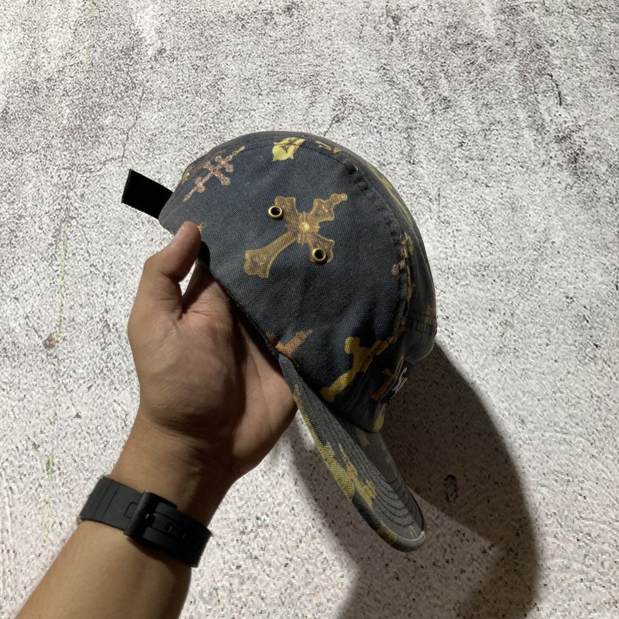 Supreme RARE🔥SS 13 Supreme Crosses Camp Cap Black Washed Size ONE SIZE - 5 Thumbnail