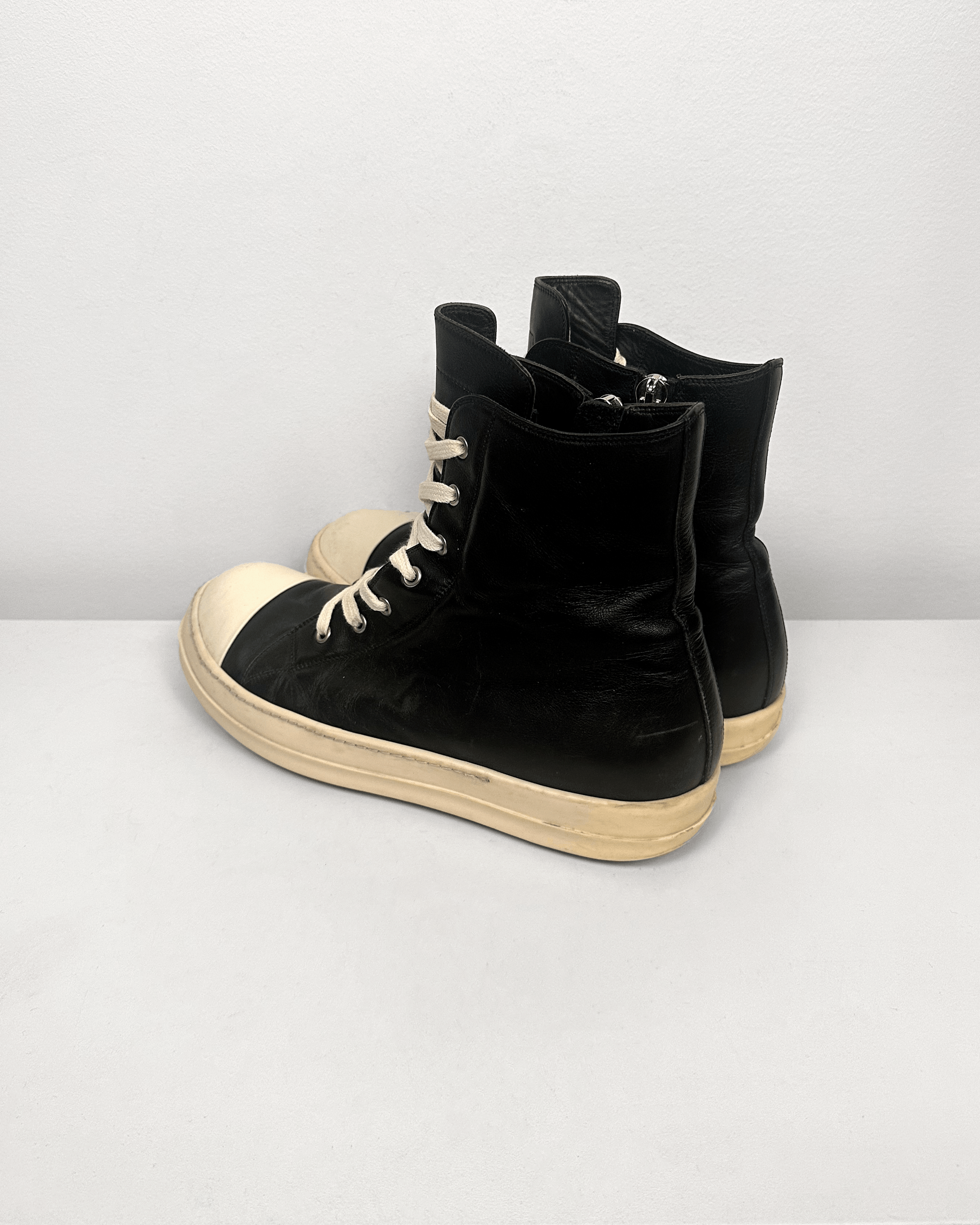 Rick Owens Rick Owens Mainline Leather High Ramones Size US 12 / EU 45 - 2 Thumbnail