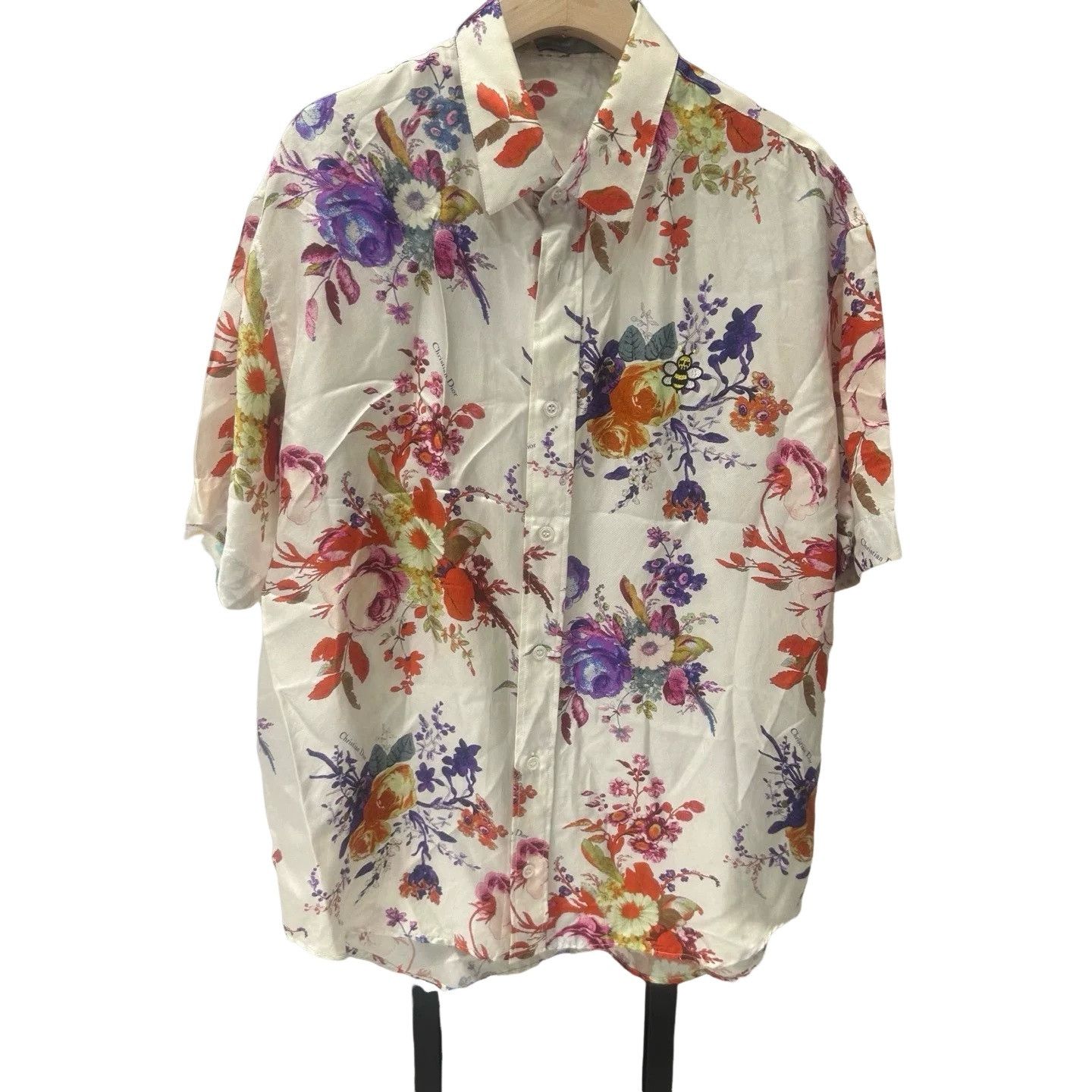 Dior Dior x KAWS Floral Silk Shirt Size 37 Size US S / EU 44-46 / 1 - 1 Thumbnail