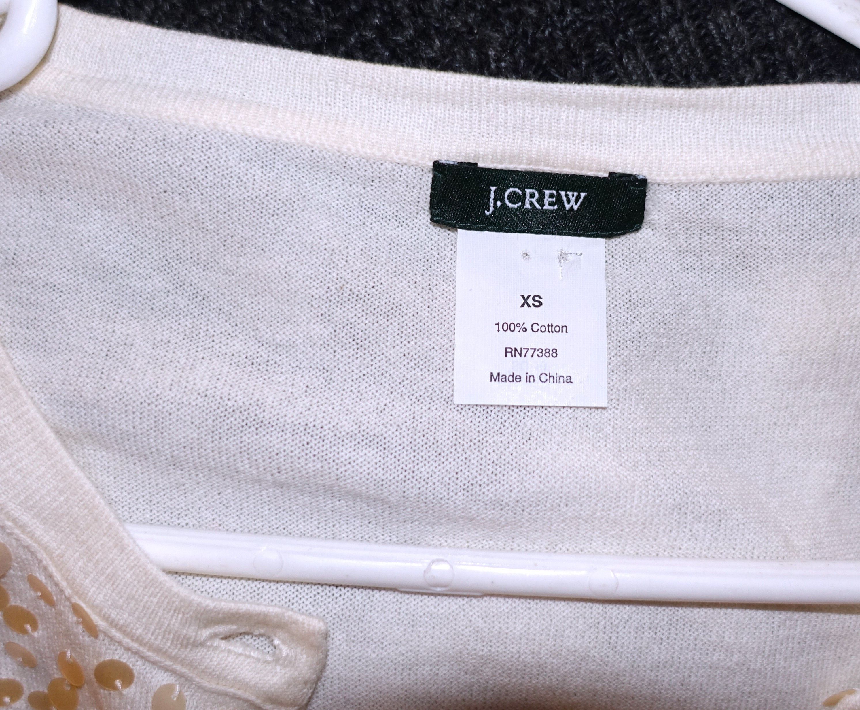 J.Crew J. Crew Off White Sequin Cardigan XS NWOT Size XS / US 0-2 / IT 36-38 - 7 Thumbnail