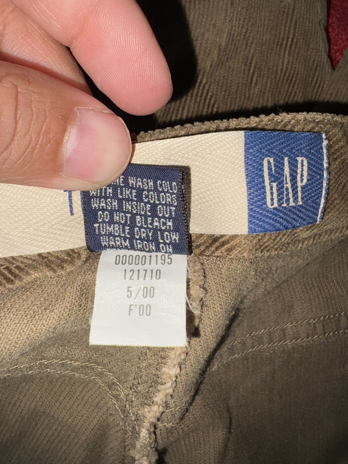 Gap Gap Womens 36 Green Corduroy Pants 1969 Boot Flare Stretch Size 36" / US 14 / IT 50 - 9 Thumbnail