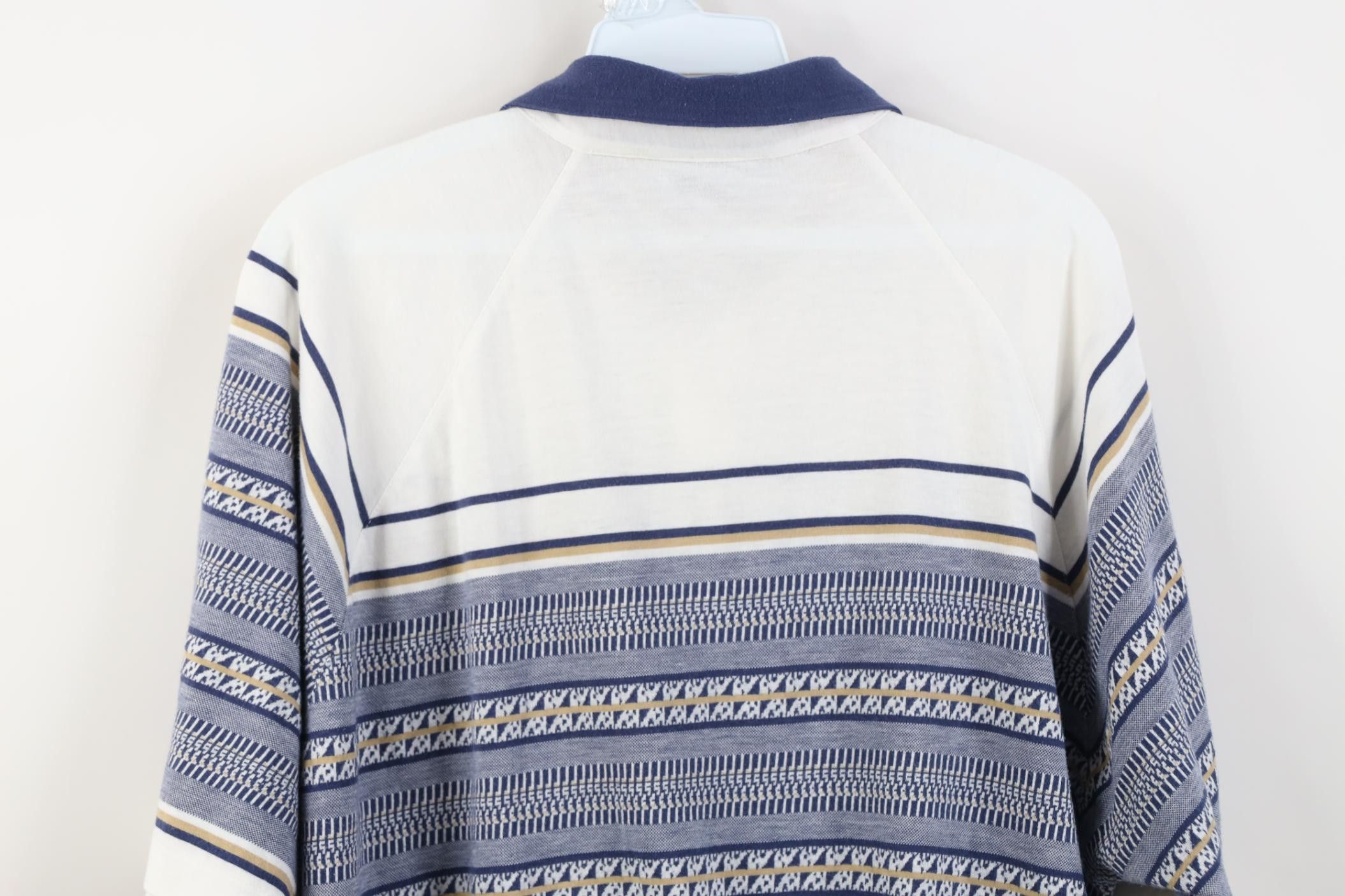 Vintage Vintage 90s Streetwear Block Knit Collared Golf Polo Shirt Size US XL / EU 56 / 4 - 12 Thumbnail