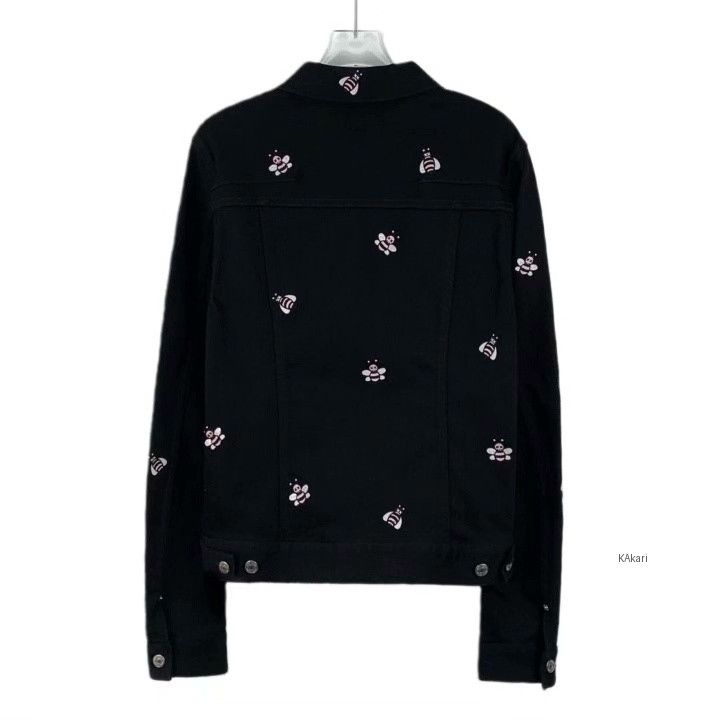 Dior Dior Black Bee Embroidery Denim Jacket Size US XS / EU 42 / 0 - 2 Thumbnail
