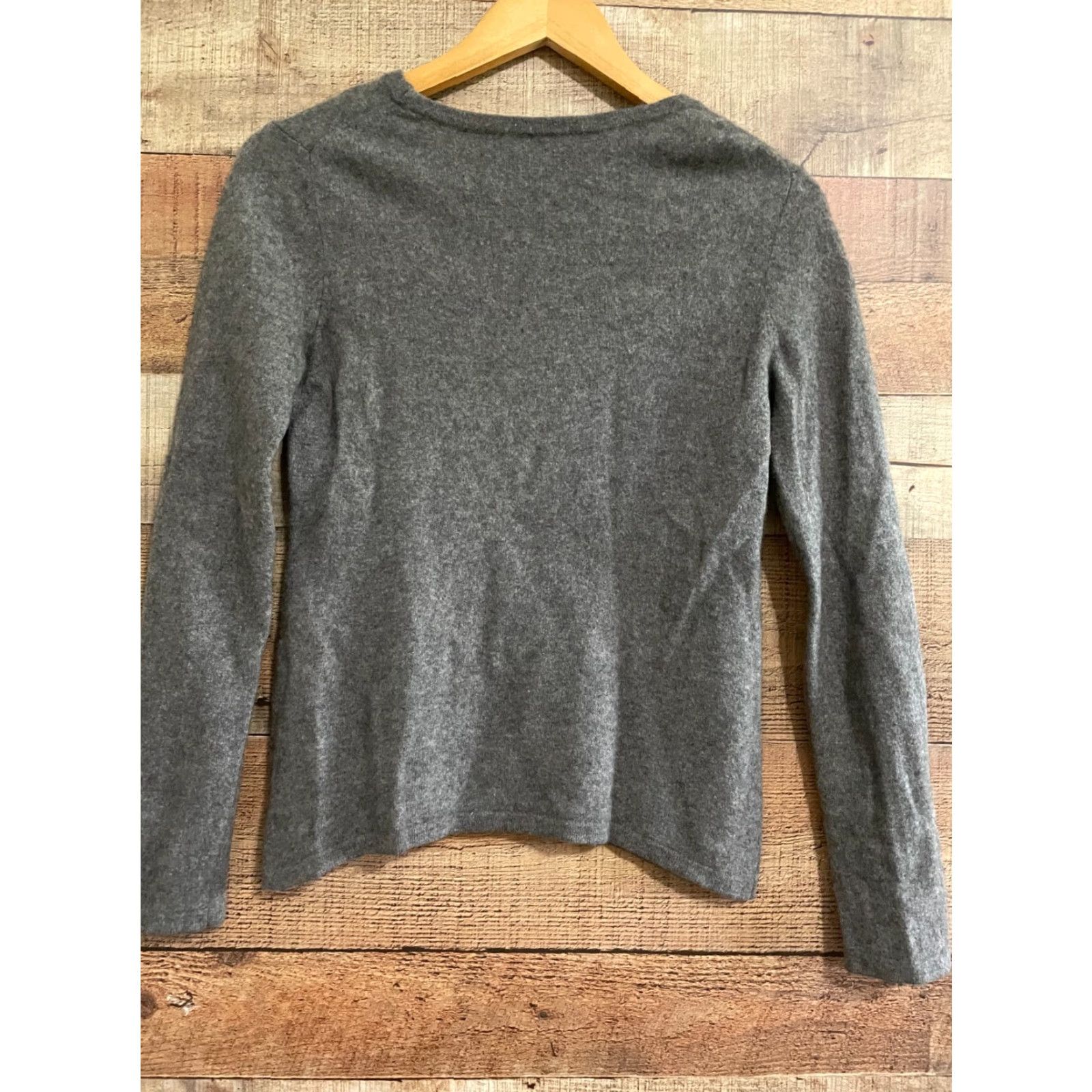 Vintage Preswick & Moore 100% Cashmere Large Gray Long Sleeve Top Sweater Women L Pullover Scoop Neck Knit Lightweight Size L / US 10 / IT 46 - 2 Thumbnail
