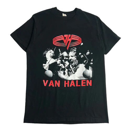 image of 1991 Van Halen Uncensored Live Tour Tee in Black, Men's (Size Medium)