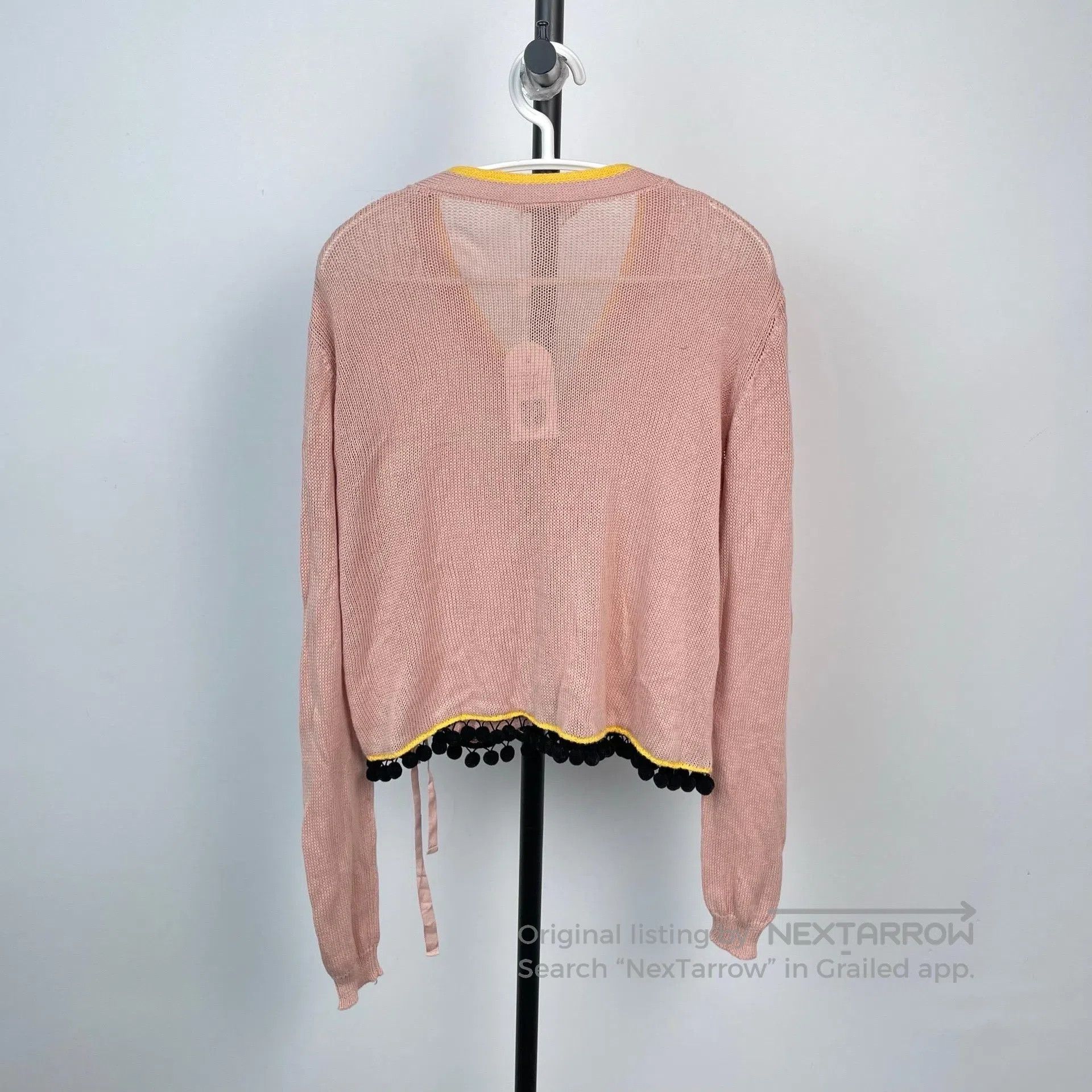 Miu Miu Miu Miu Spring and Autumn Pink Knit Cardigan| Size XS / US 0-2 / IT 36-38 - 5 Thumbnail