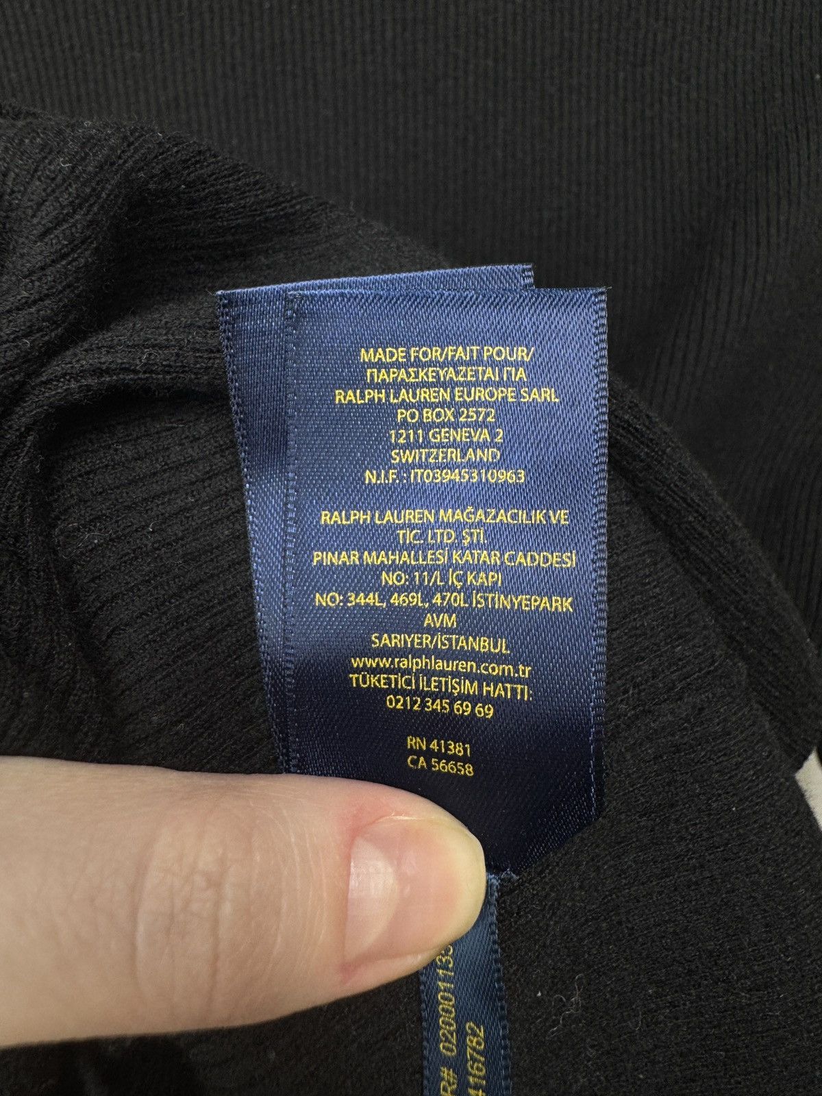 Polo Ralph Lauren Polo Ralph Lauren black wool stretch turtleneck sweater Size M / US 6-8 / IT 42-44 - 7 Thumbnail