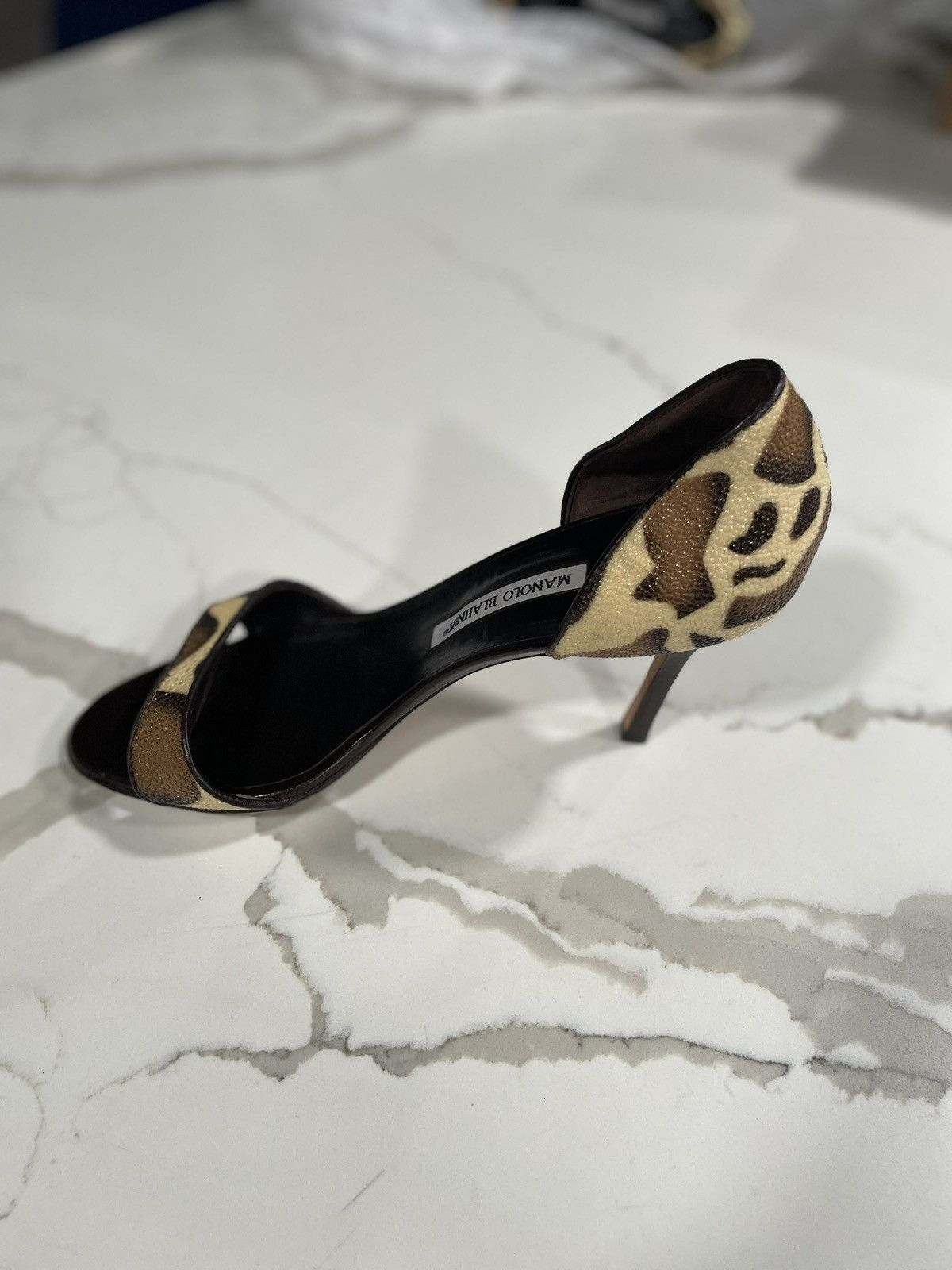 Manolo Blahnik × Vintage Manolo blahnik D’orsay Heels Size US 11 / IT 41 - 4 Thumbnail